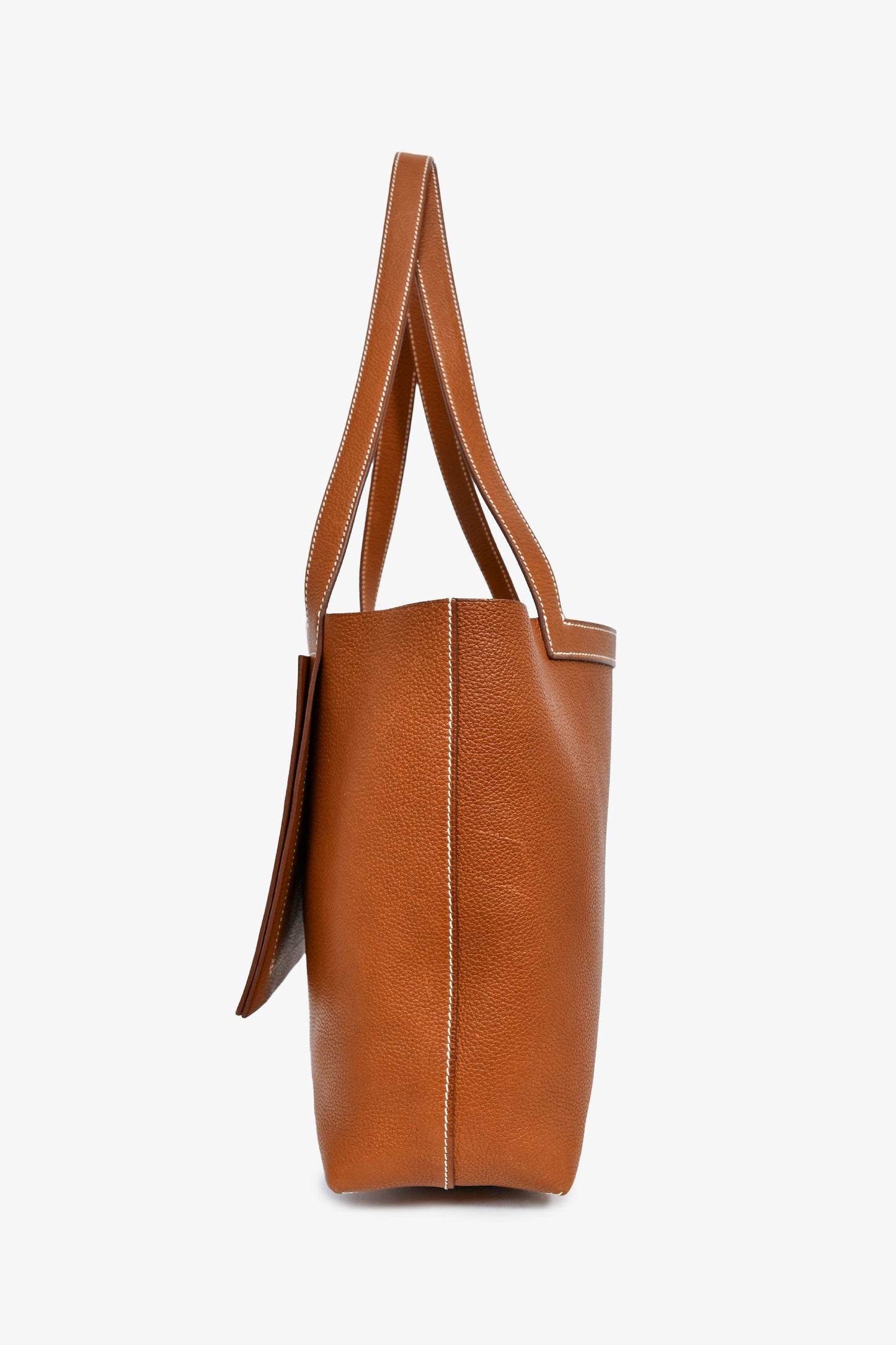 Hermès 2021 Brown Barenia Faubourg Leather Cabasellier 31 Tote
