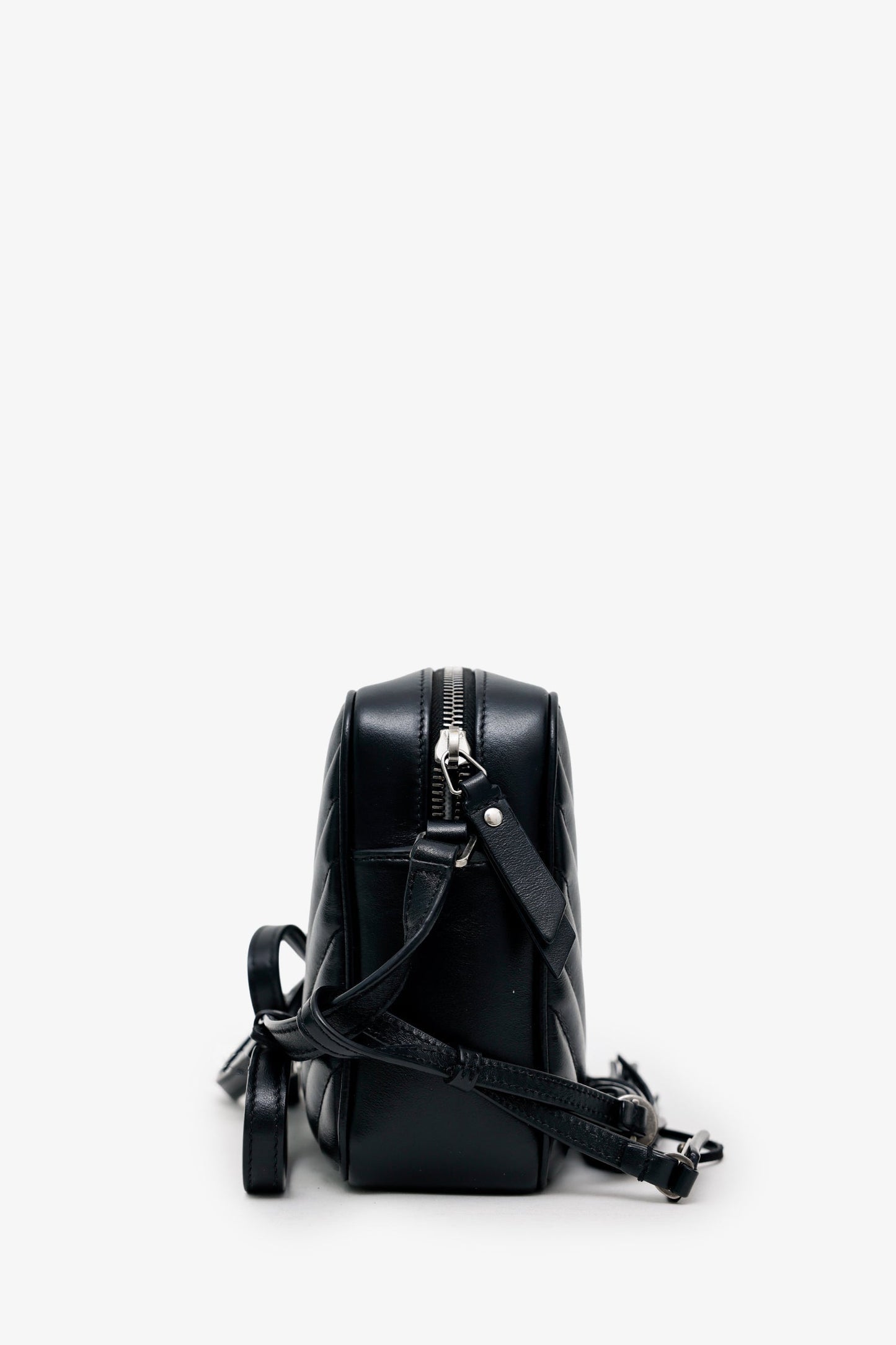 Saint Laurent Black Leather Lou Camera Bag