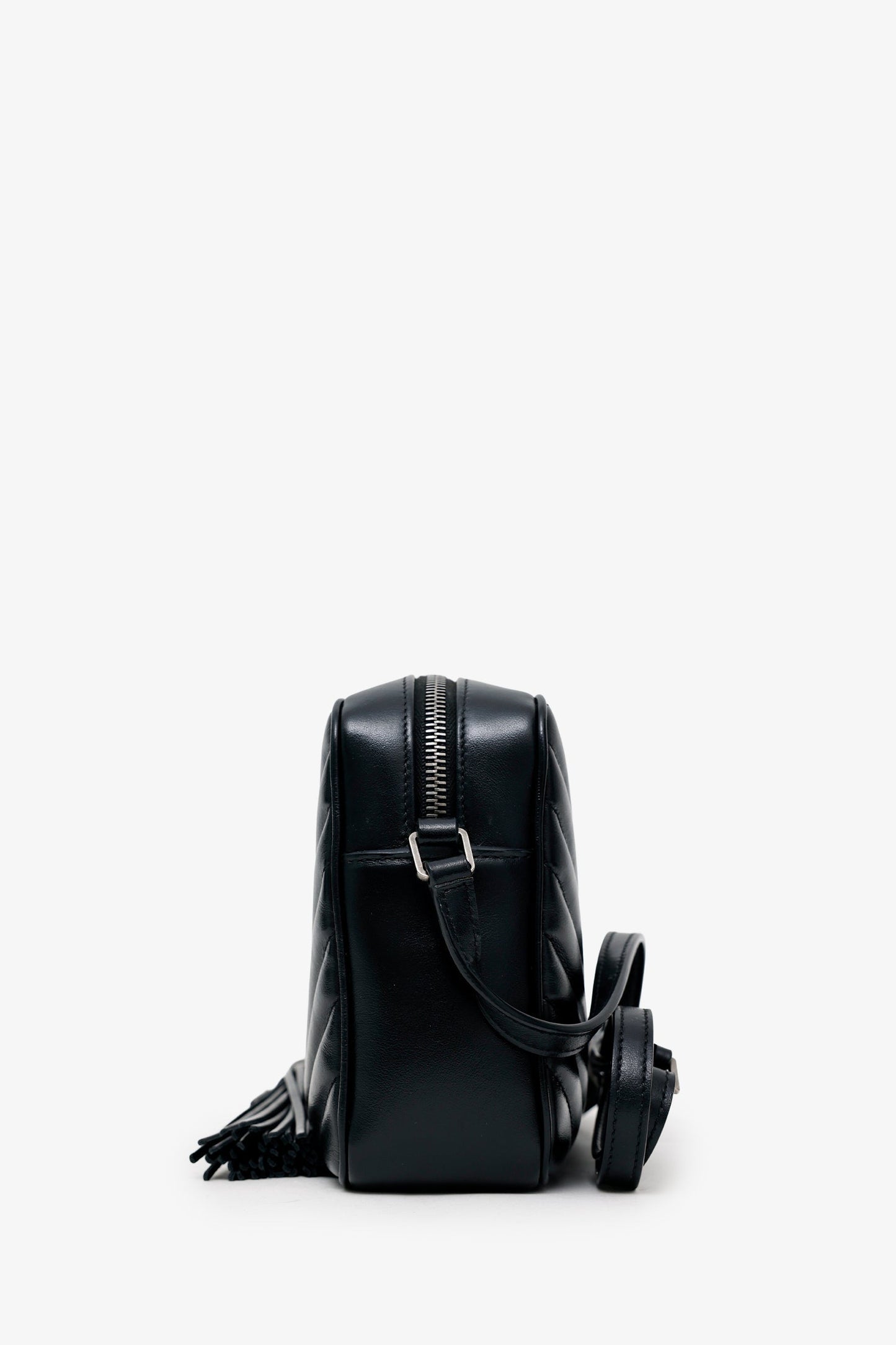 Saint Laurent Black Leather Lou Camera Bag