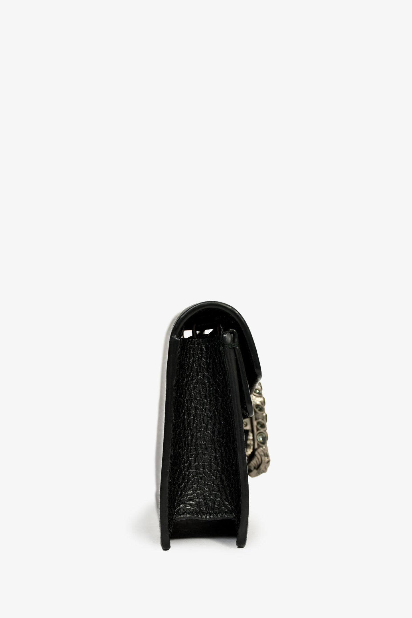 Gucci Black Leather Dionysus Super Mini Crossbody Bag
