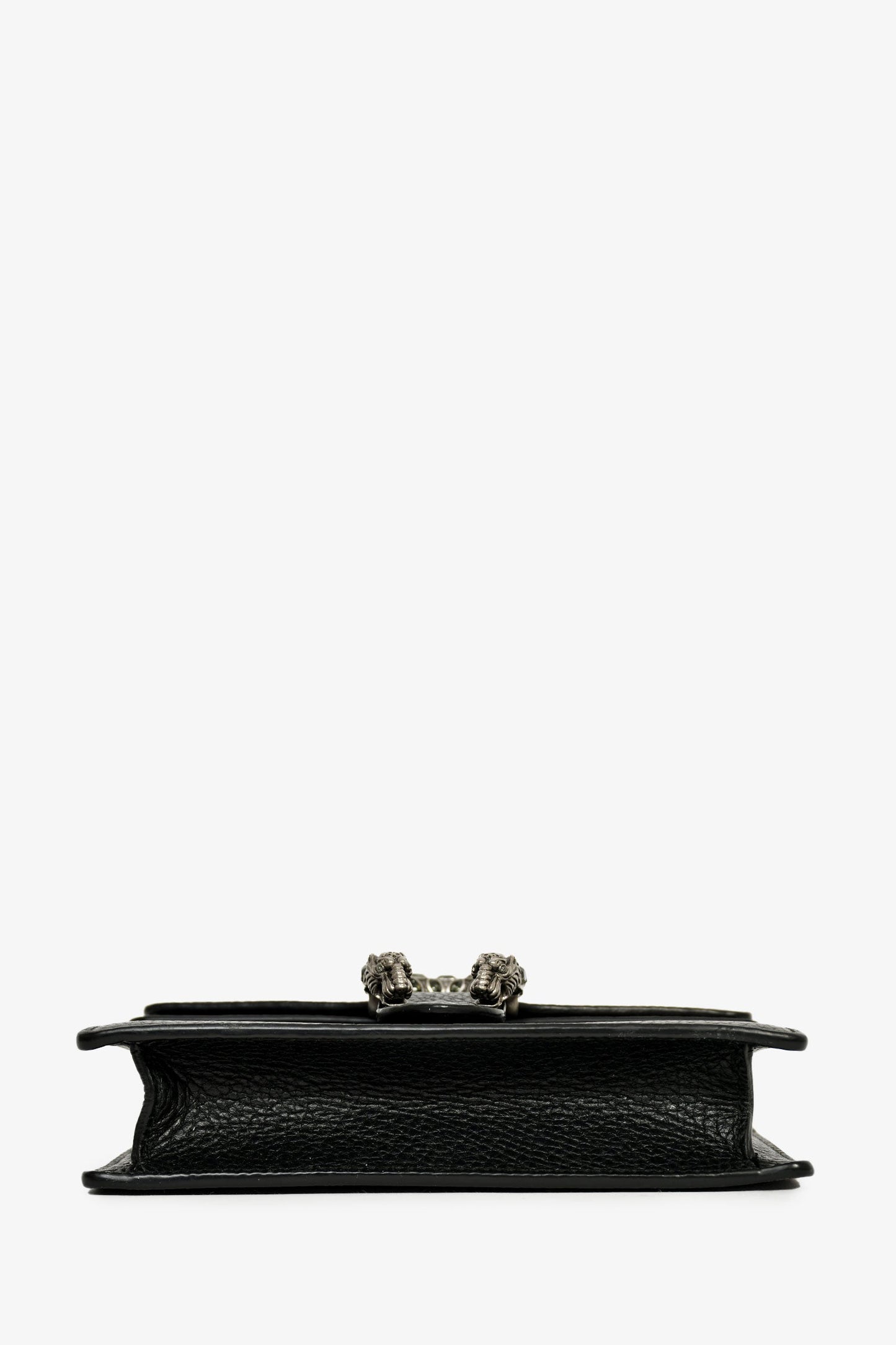 Gucci Black Leather Dionysus Super Mini Crossbody Bag