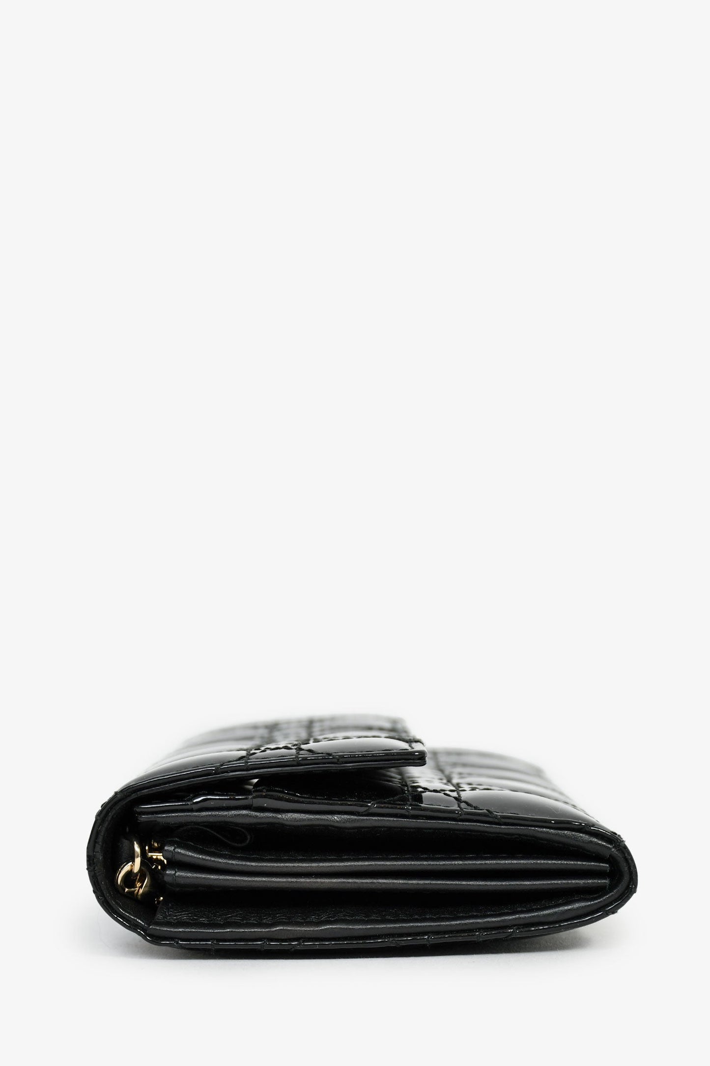 Christian Dior 2017 Grey Leather 'Diorama' Wallet On Chain