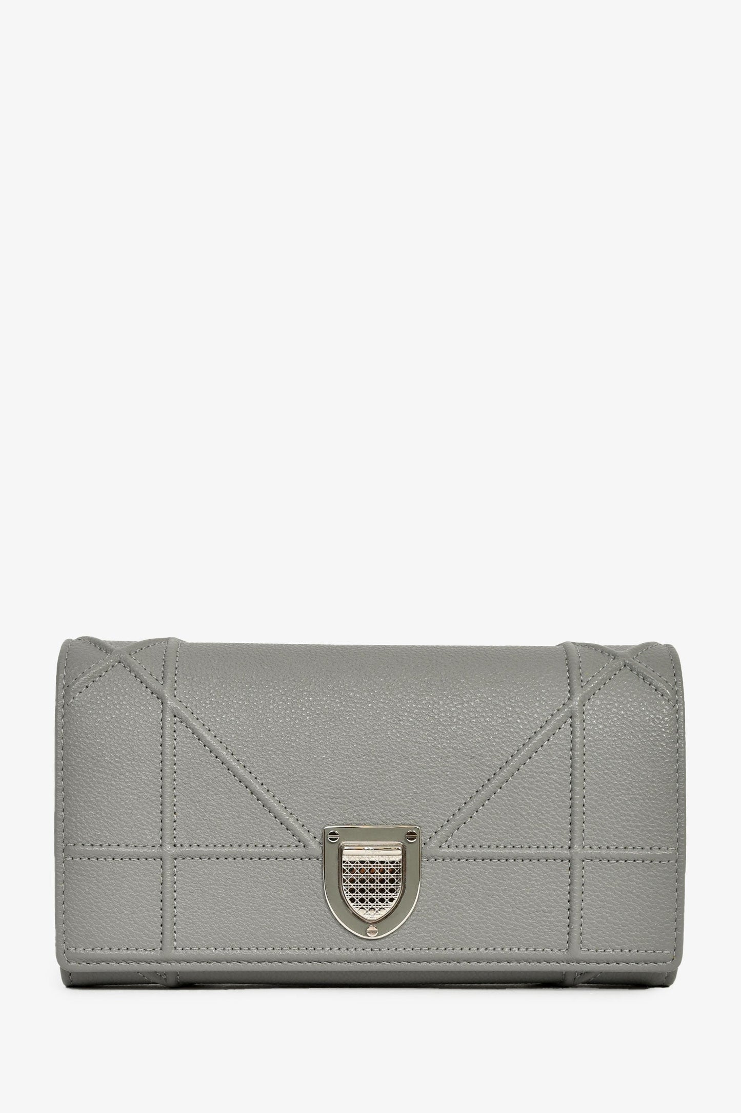 Christian Dior Black Patent Cannage Leather 'Rendezvous' Wallet on Chain