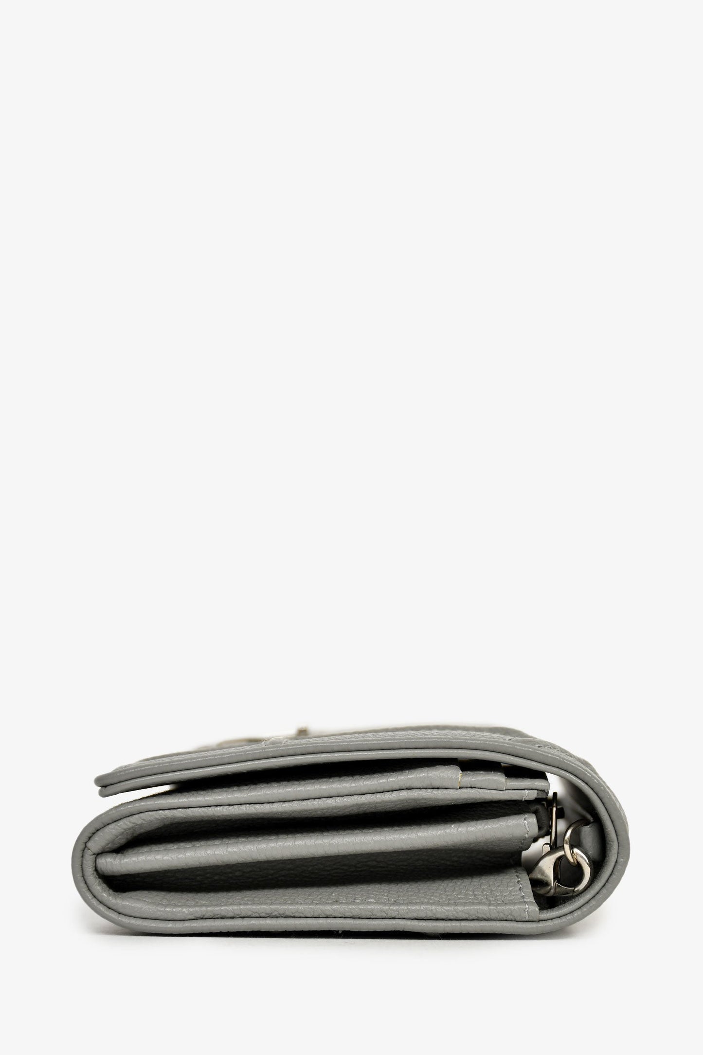 Christian Dior Black Patent Cannage Leather 'Rendezvous' Wallet on Chain