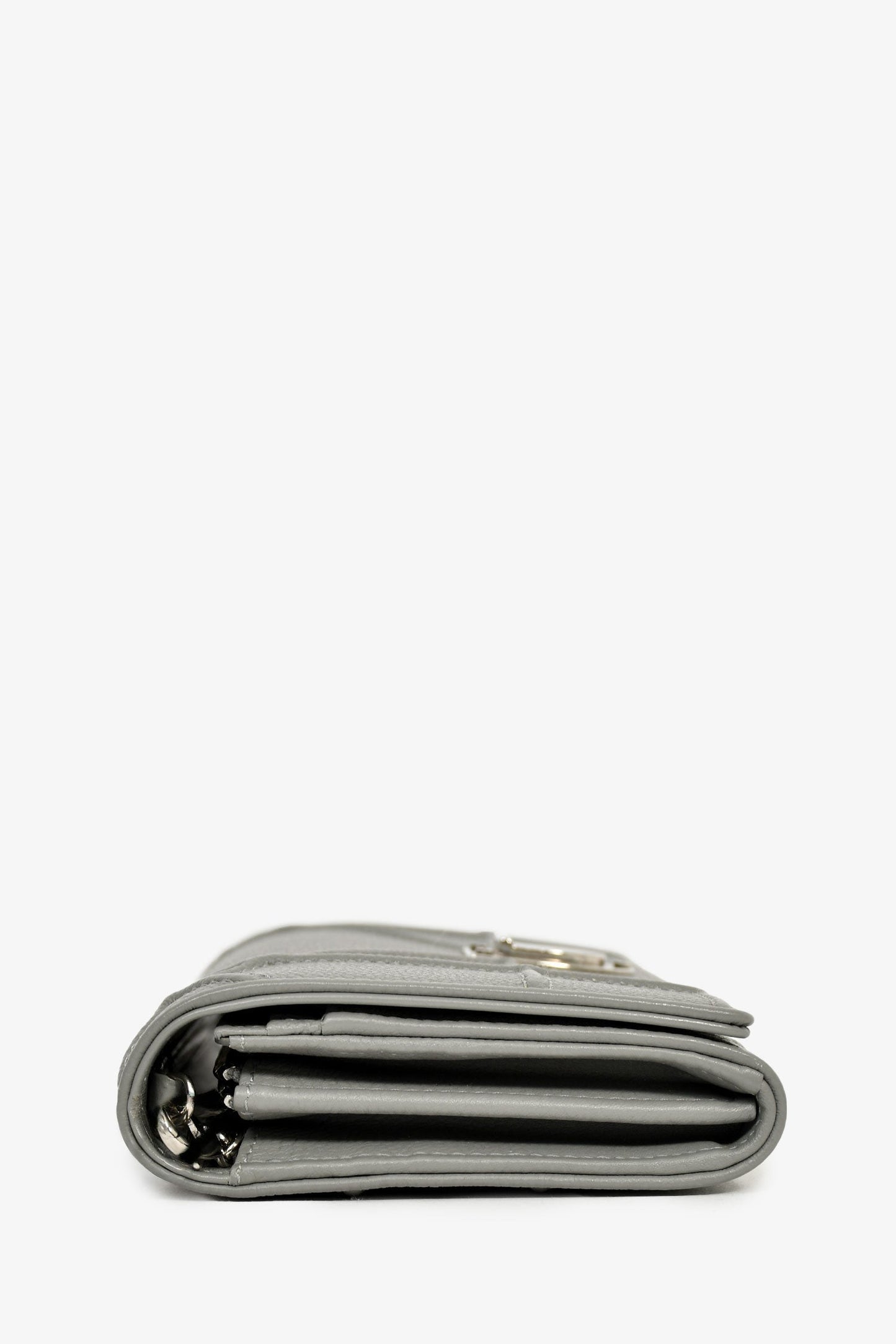 Christian Dior Black Patent Cannage Leather 'Rendezvous' Wallet on Chain