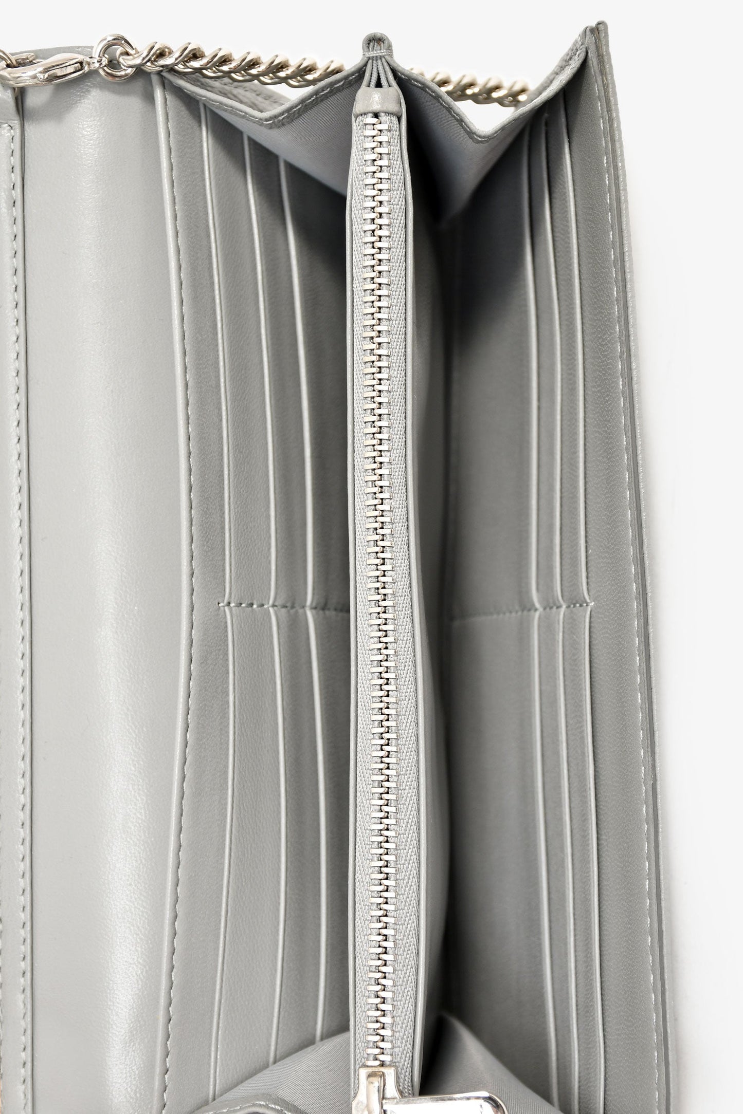 Christian Dior Black Patent Cannage Leather 'Rendezvous' Wallet on Chain
