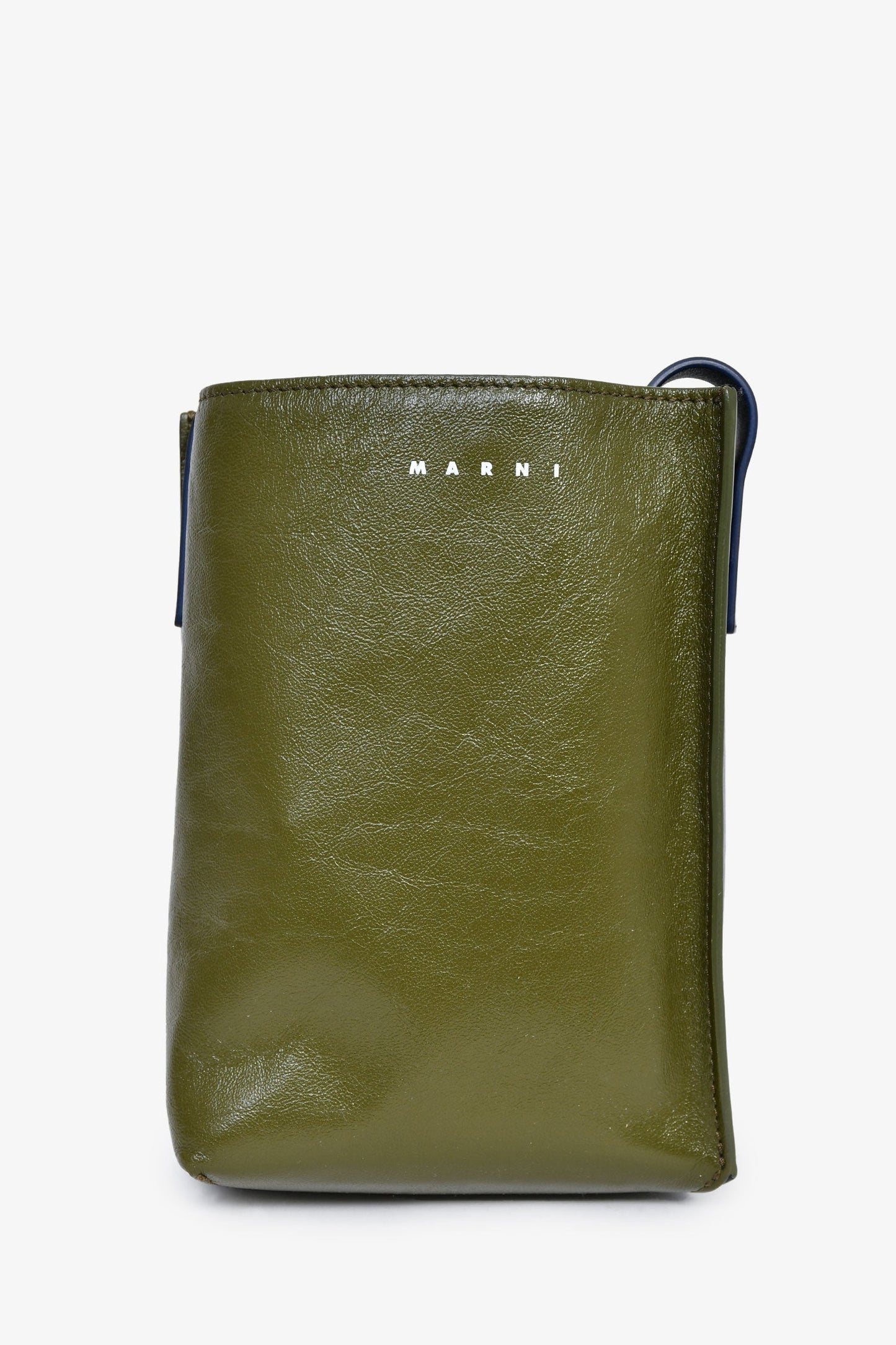 Marni Green/Black Leather Soft 'Museo' Crossbody Bag