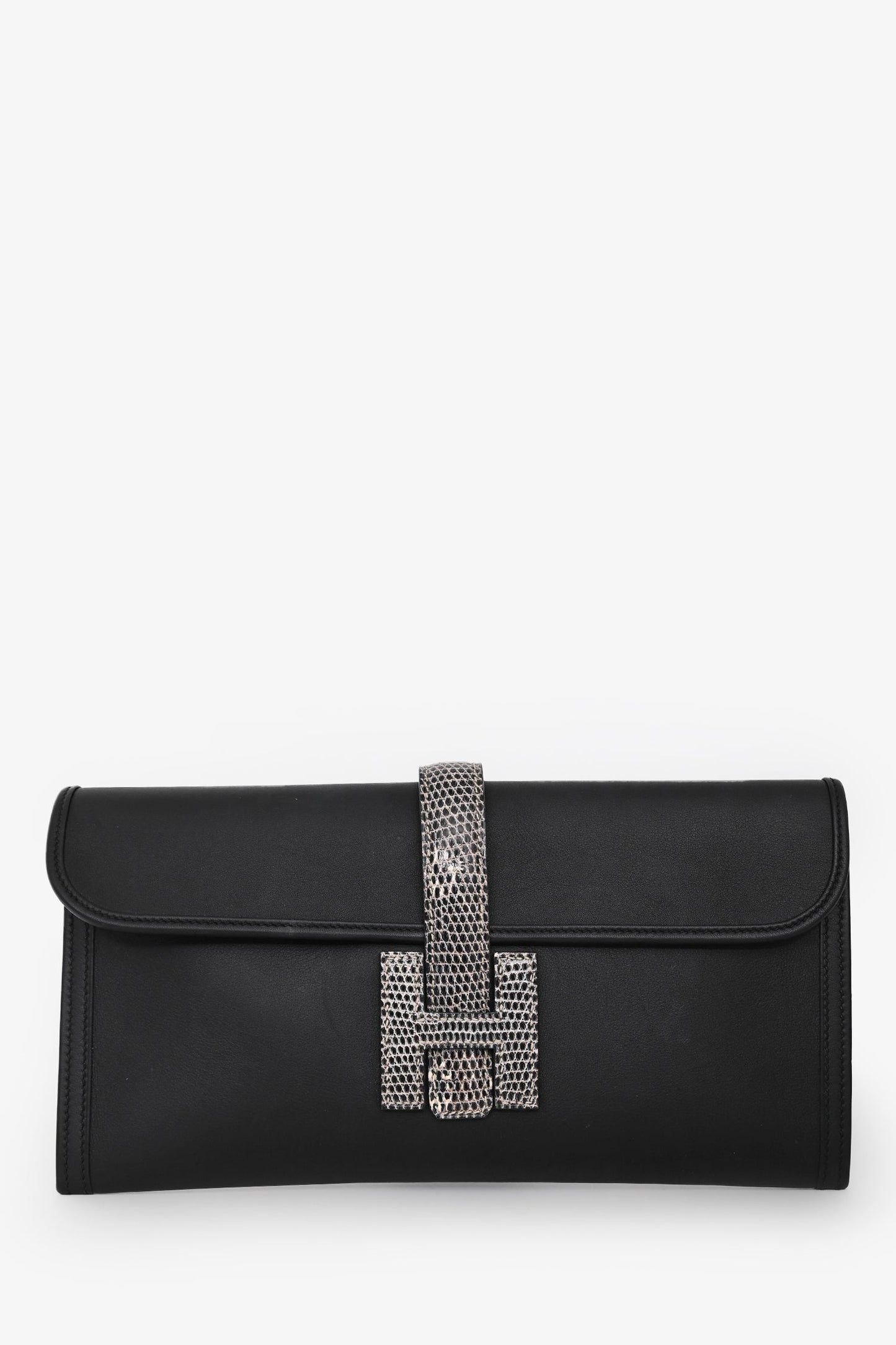 Hermès 2019 Black Swift Leather/Lizard Jige Elan Touch 29