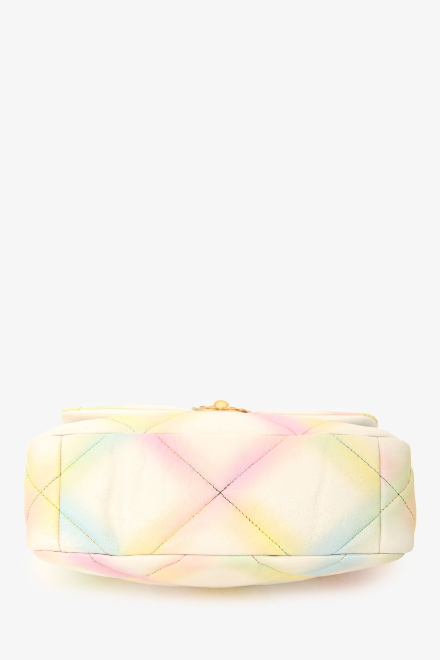 Chanel™ 2022 White Multicolour Leather Medium Flap 19