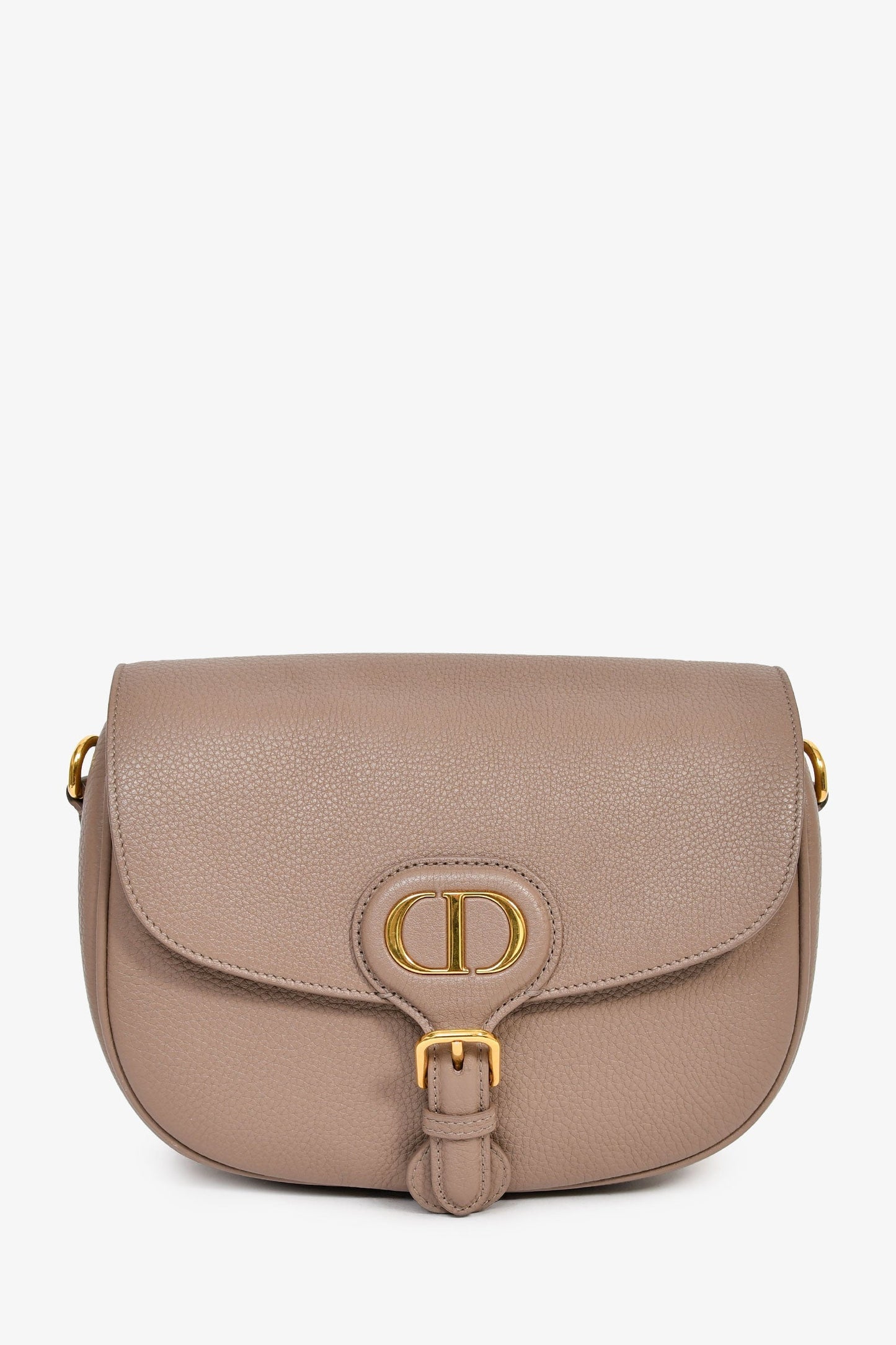 Christian Dior 2021 Taupe Grained Calfskin Medium Bobby Crossbody Bag