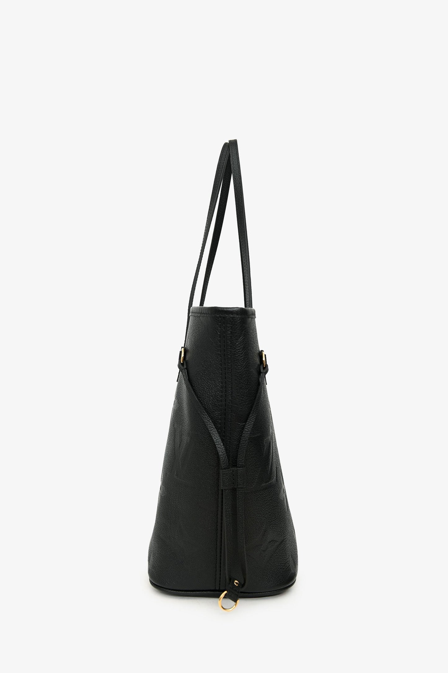 Louis Vuitton Black Monogram Empreinte Leather Neverfull MM With Pouch