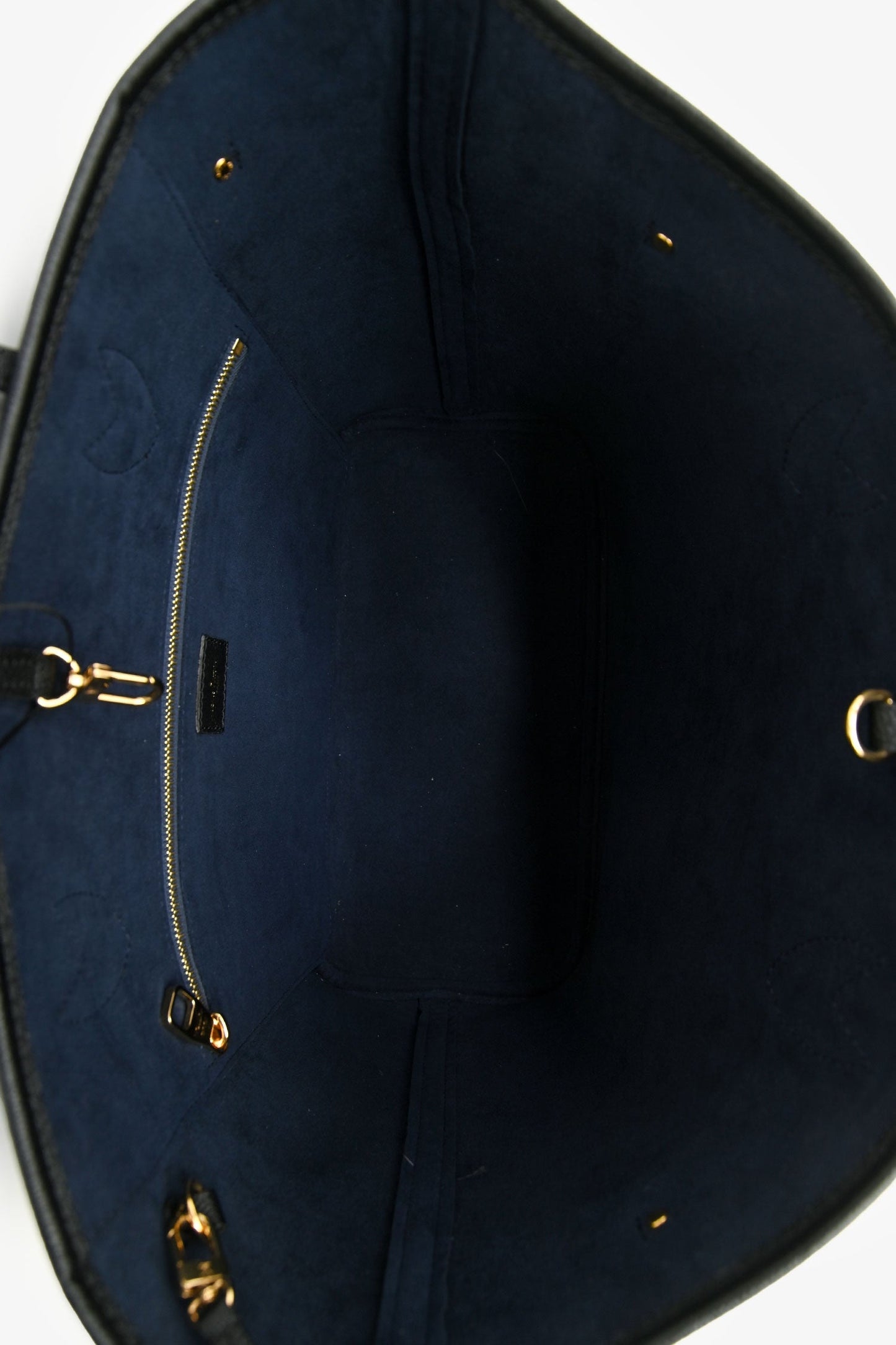 Louis Vuitton Black Monogram Empreinte Leather Neverfull MM With Pouch