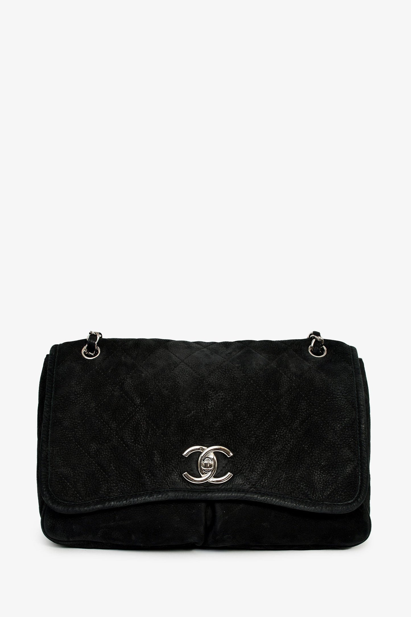 Chanel™ 2011/12 Black Nubuck CC Flap Bag