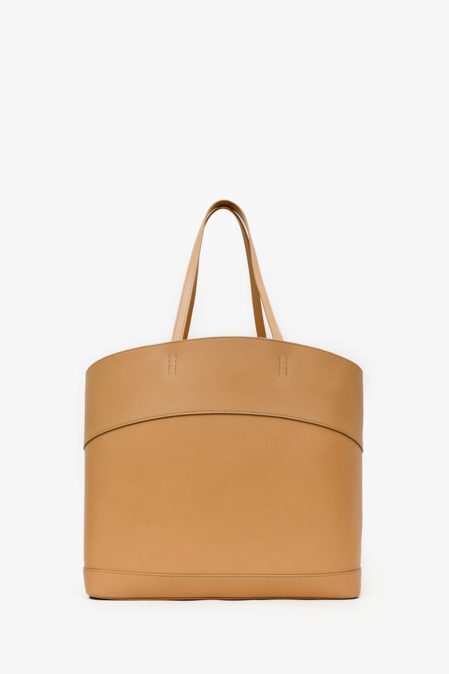 Salvatore Ferragamo Beige Medium 'Charming' Leather Tote Bag