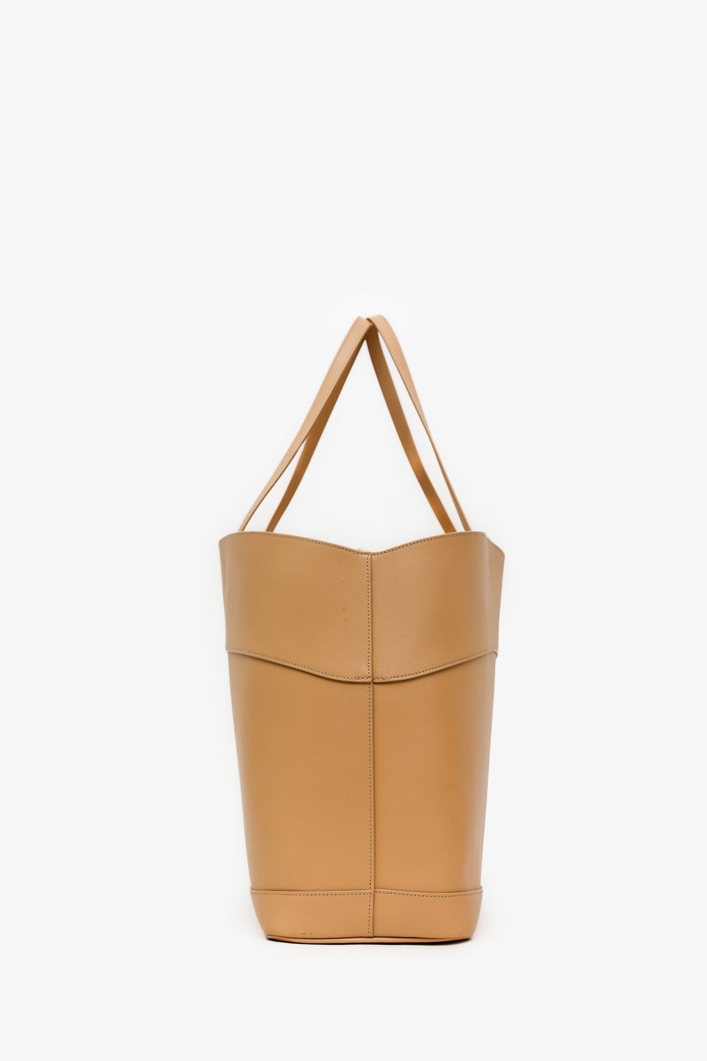Salvatore Ferragamo Beige Medium 'Charming' Leather Tote Bag