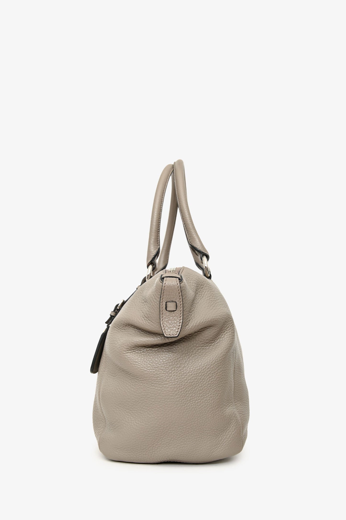 Prada Grey Leather Vitello Danio Top Handle