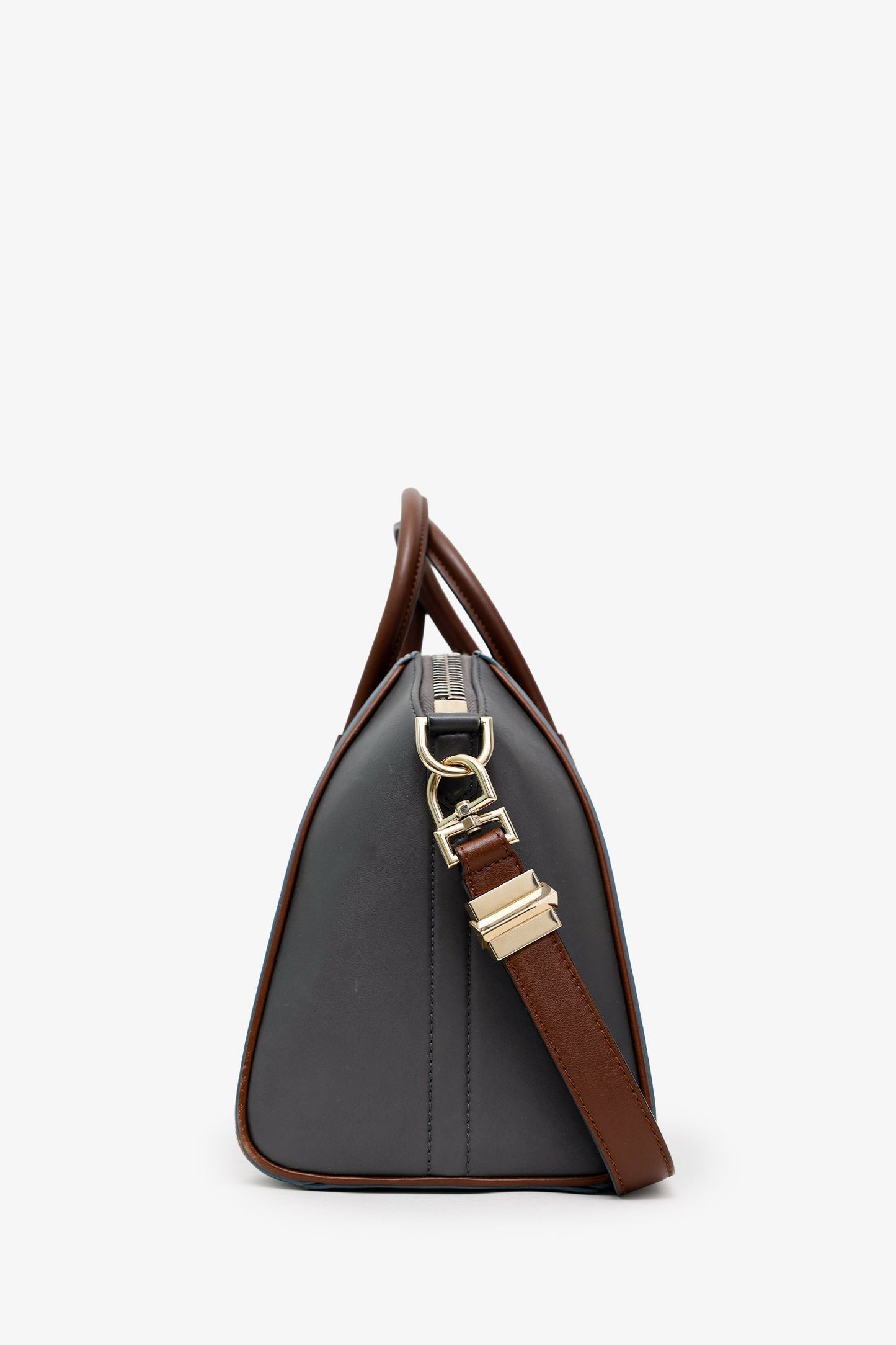 Givenchy Grey/Brown Leather Small Antigona Top Handle With Strap