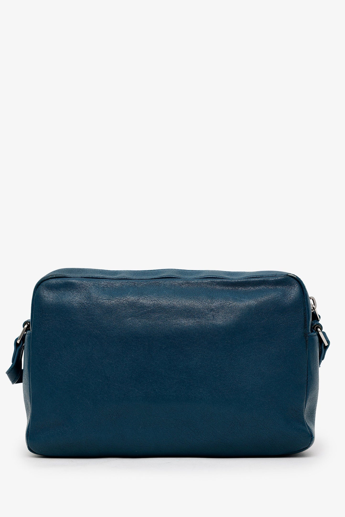 Saint Laurent Teal Calfskin Leather Small Lou Tassel Camera Bag