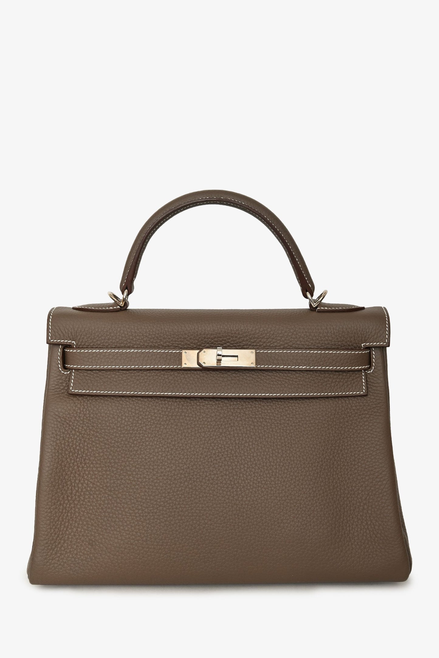 Hermès 2014 Etoupe Clemence Leather Kelly 32 PHW