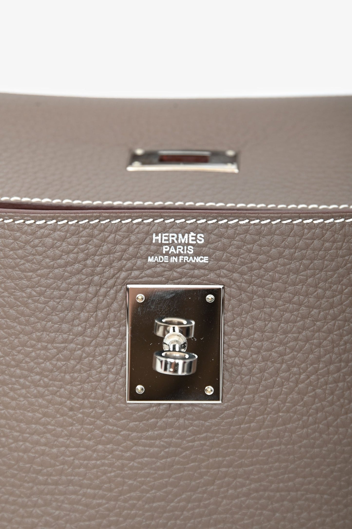 Hermès 2014 Etoupe Clemence Leather Kelly 32 PHW