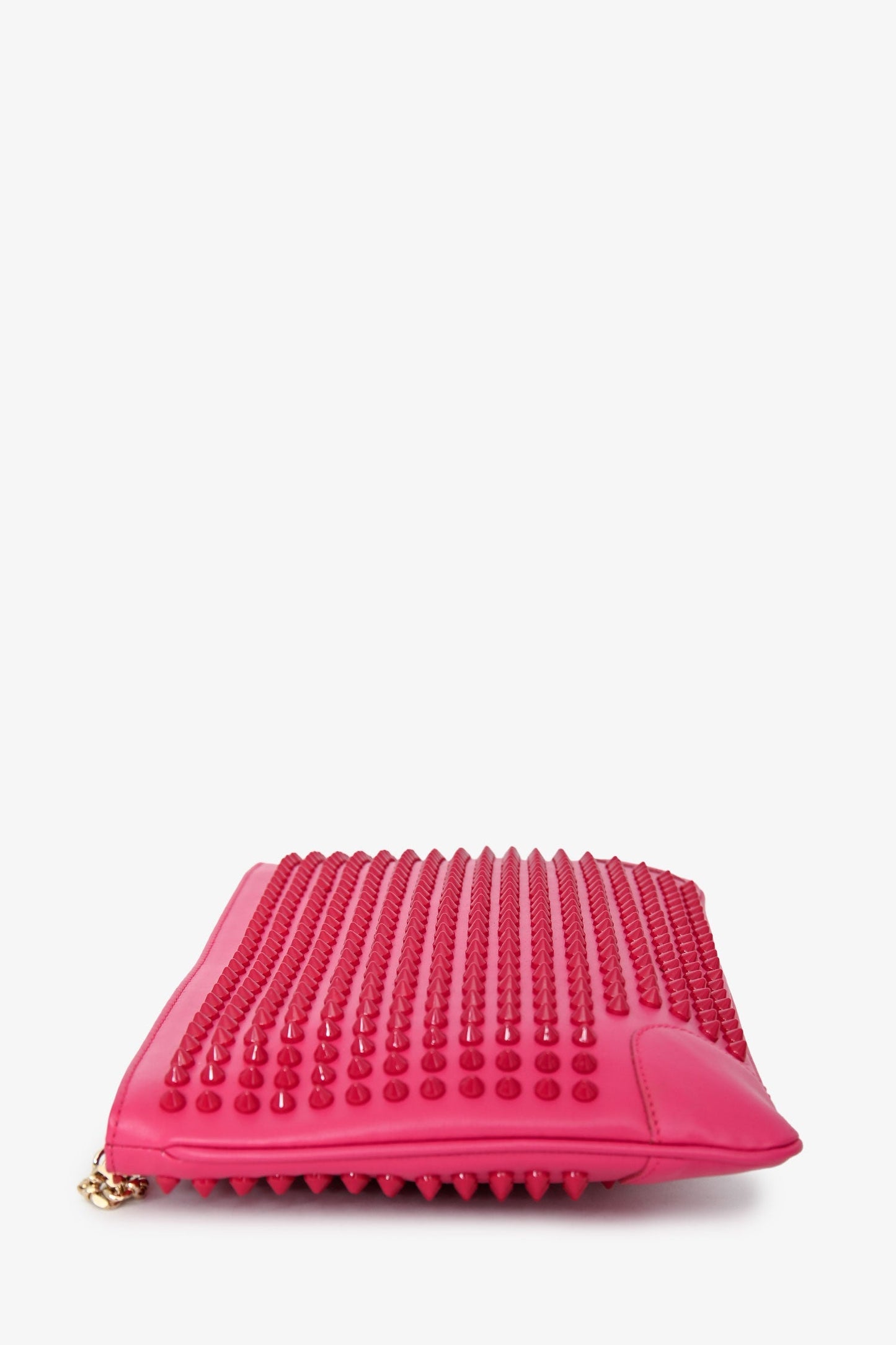 Christian Louboutin Pink Studded Loubi Clutch on Chain