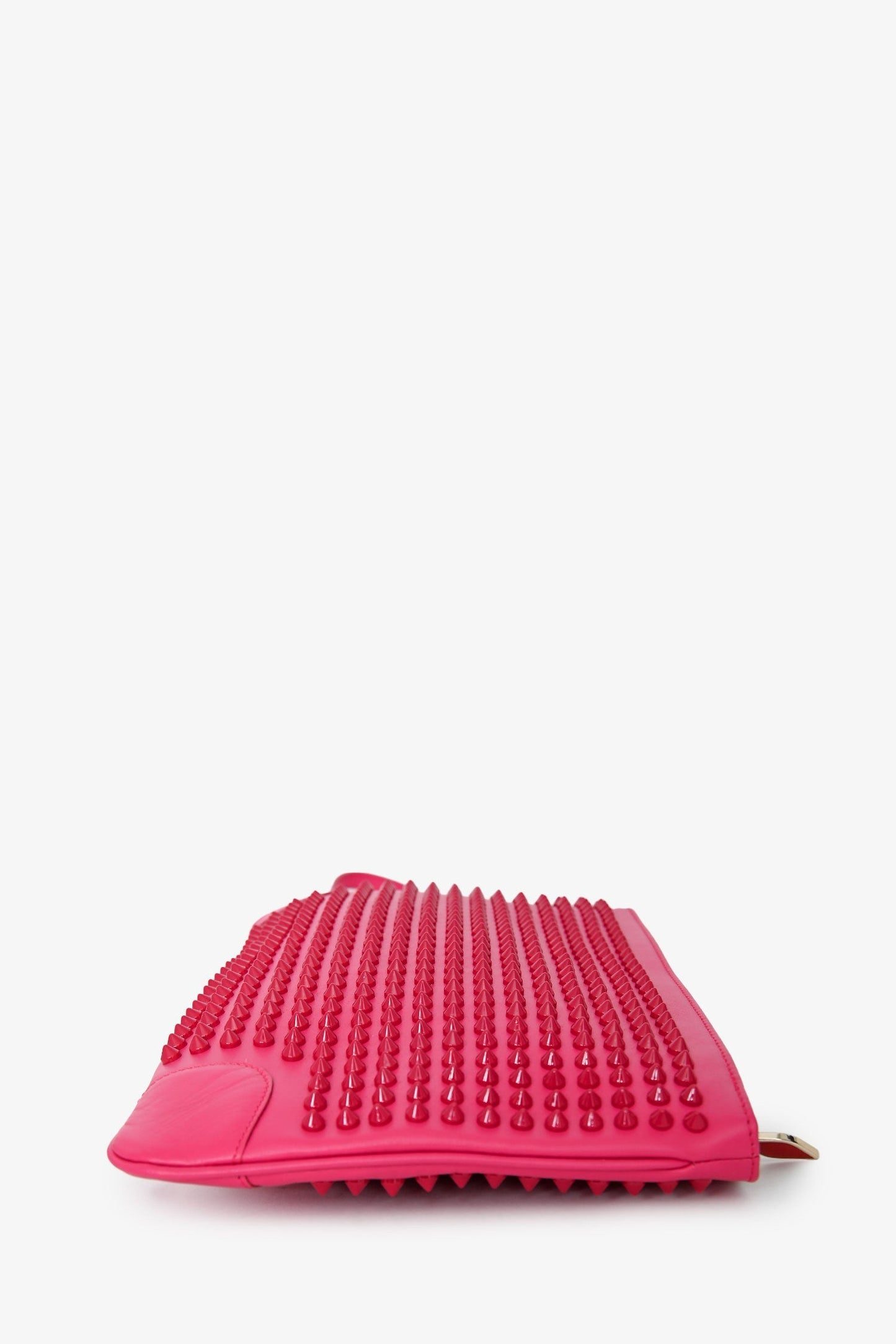 Christian Louboutin Pink Studded Loubi Clutch on Chain