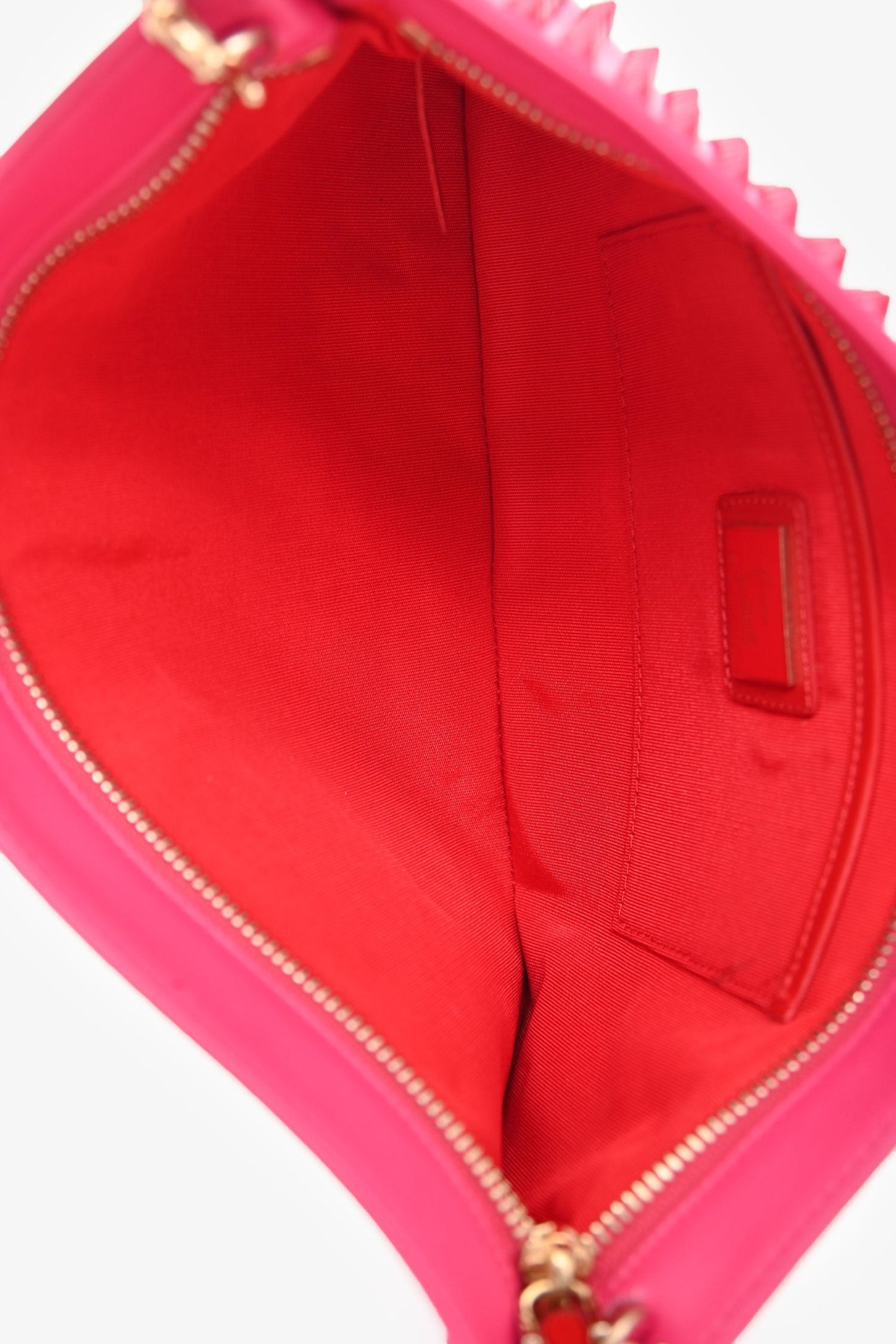 Christian Louboutin Pink Studded Loubi Clutch on Chain