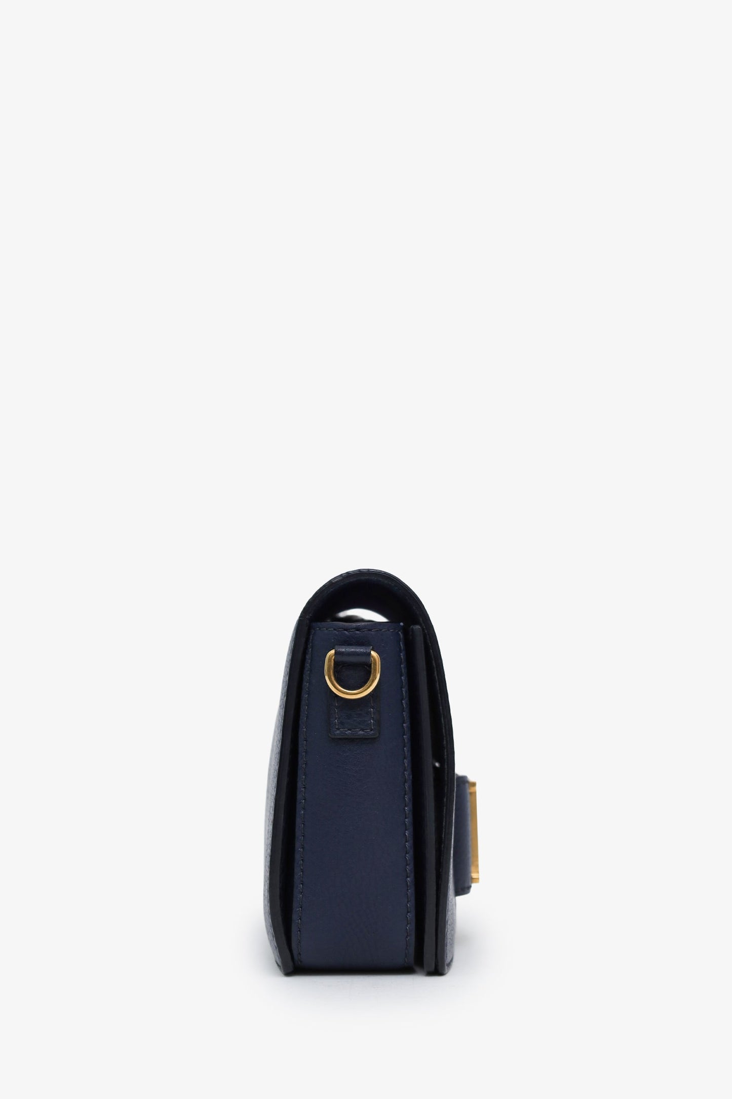 Christian Dior Navy Blue Grained Calfskin Medium Dio(r)evolution Flap Bag