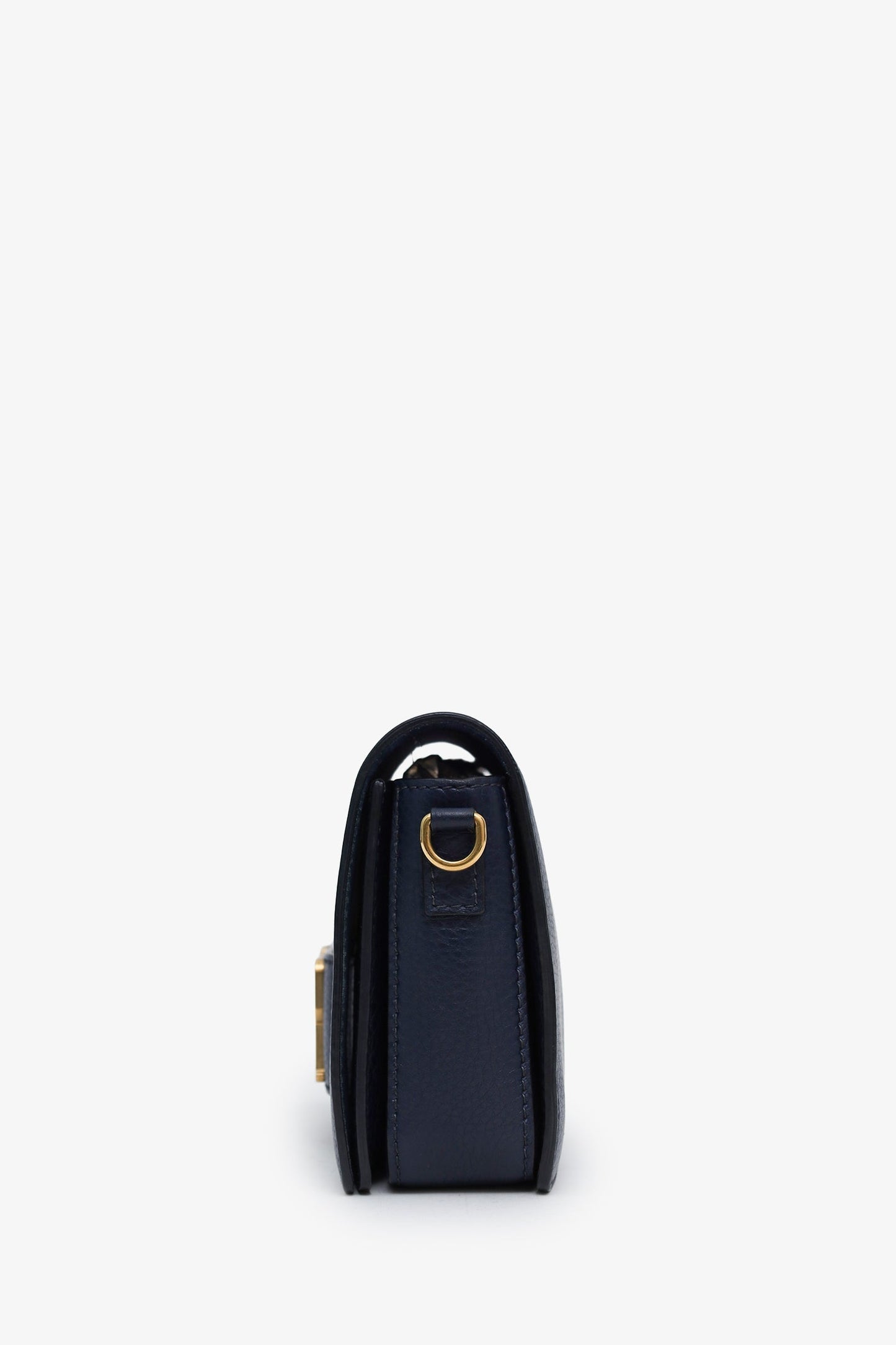 Christian Dior Navy Blue Grained Calfskin Medium Dio(r)evolution Flap Bag