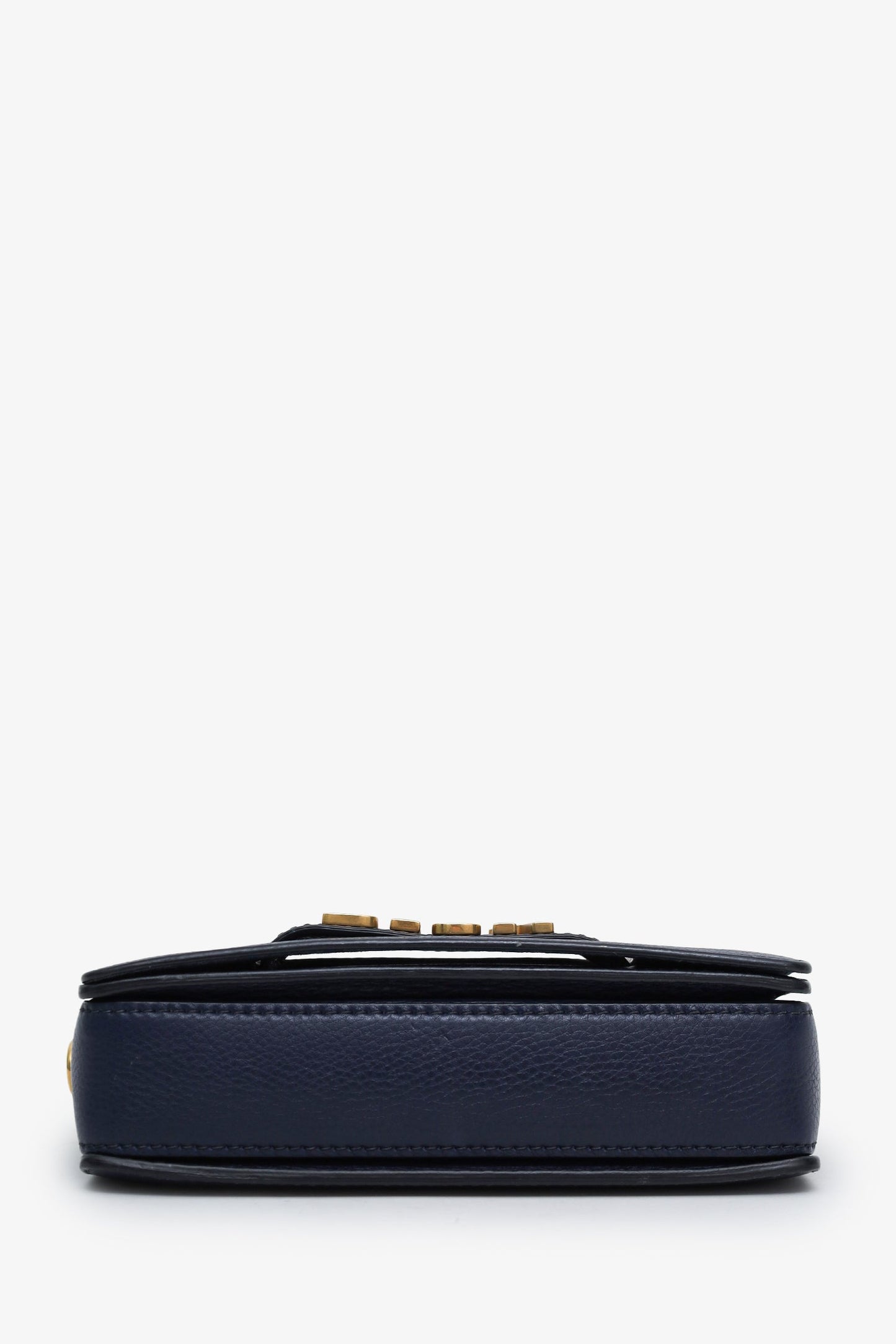Christian Dior Navy Blue Grained Calfskin Medium Dio(r)evolution Flap Bag