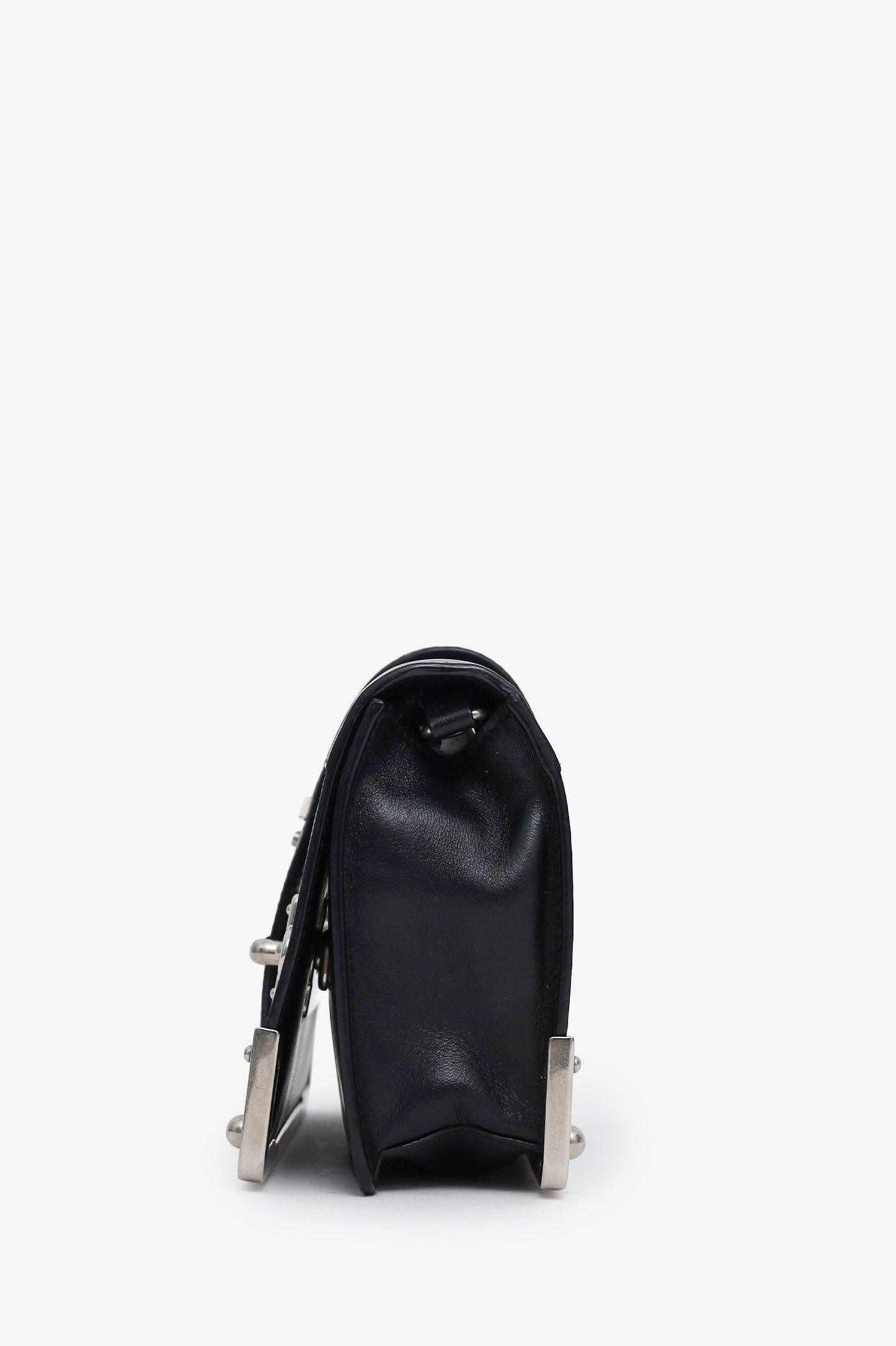 Prada Black Leather Cahier Chain Shoulder Bag