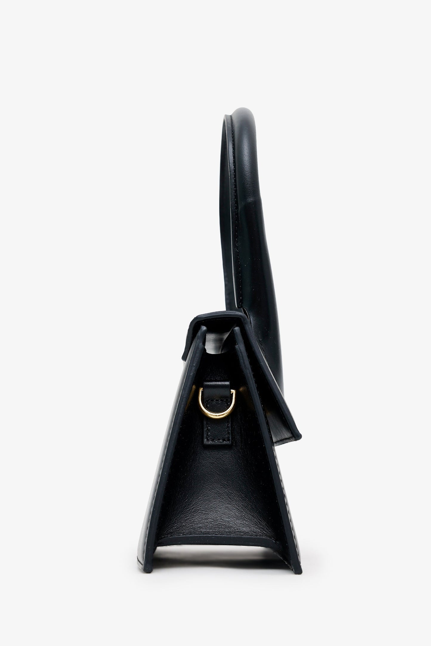 Jacquemus Black Leather 'Le Grand Chiquito' Shoulder Bag With Strap