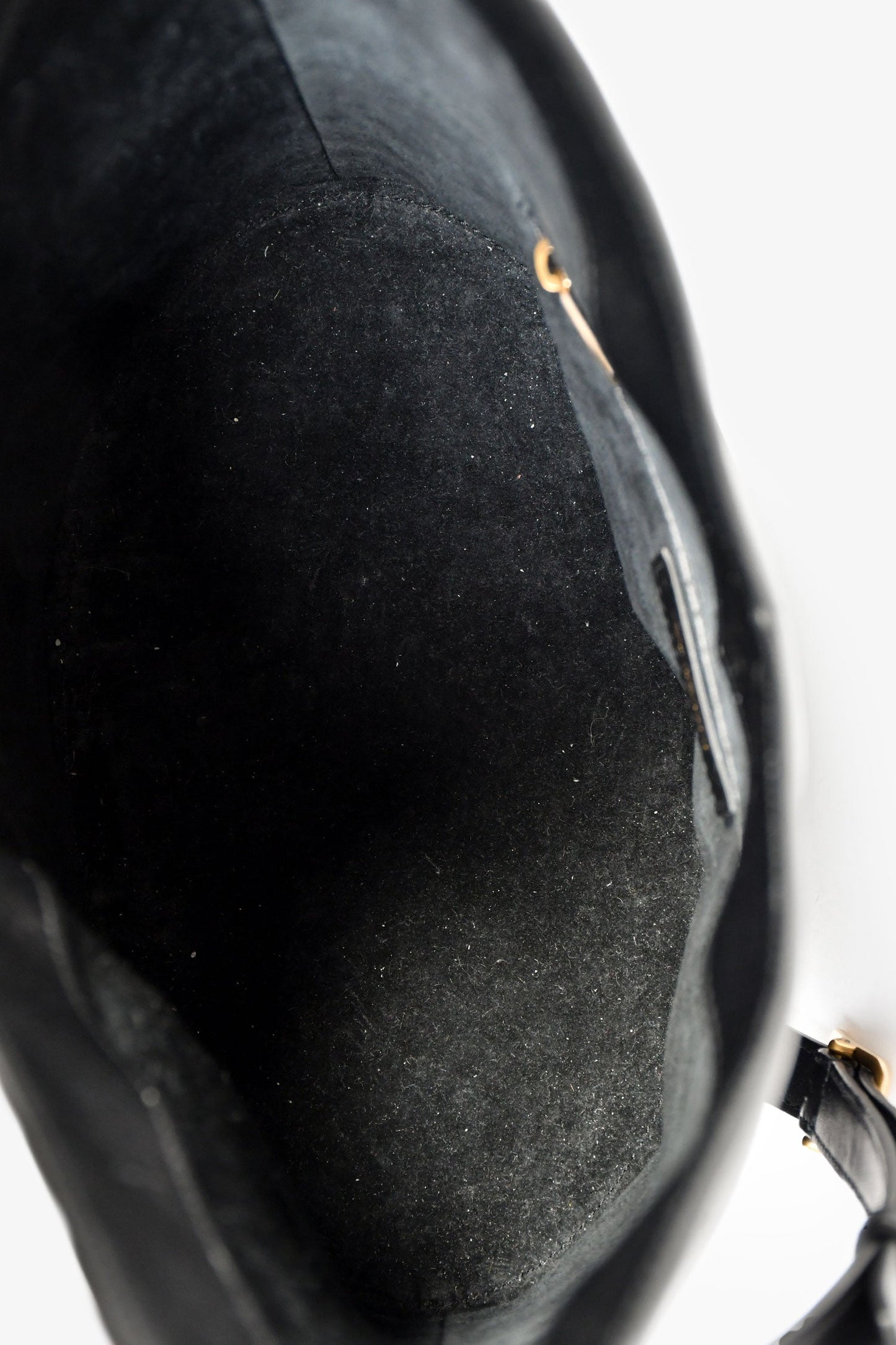 Saint Laurent Black Leather Y Bucket Top Handle Bag