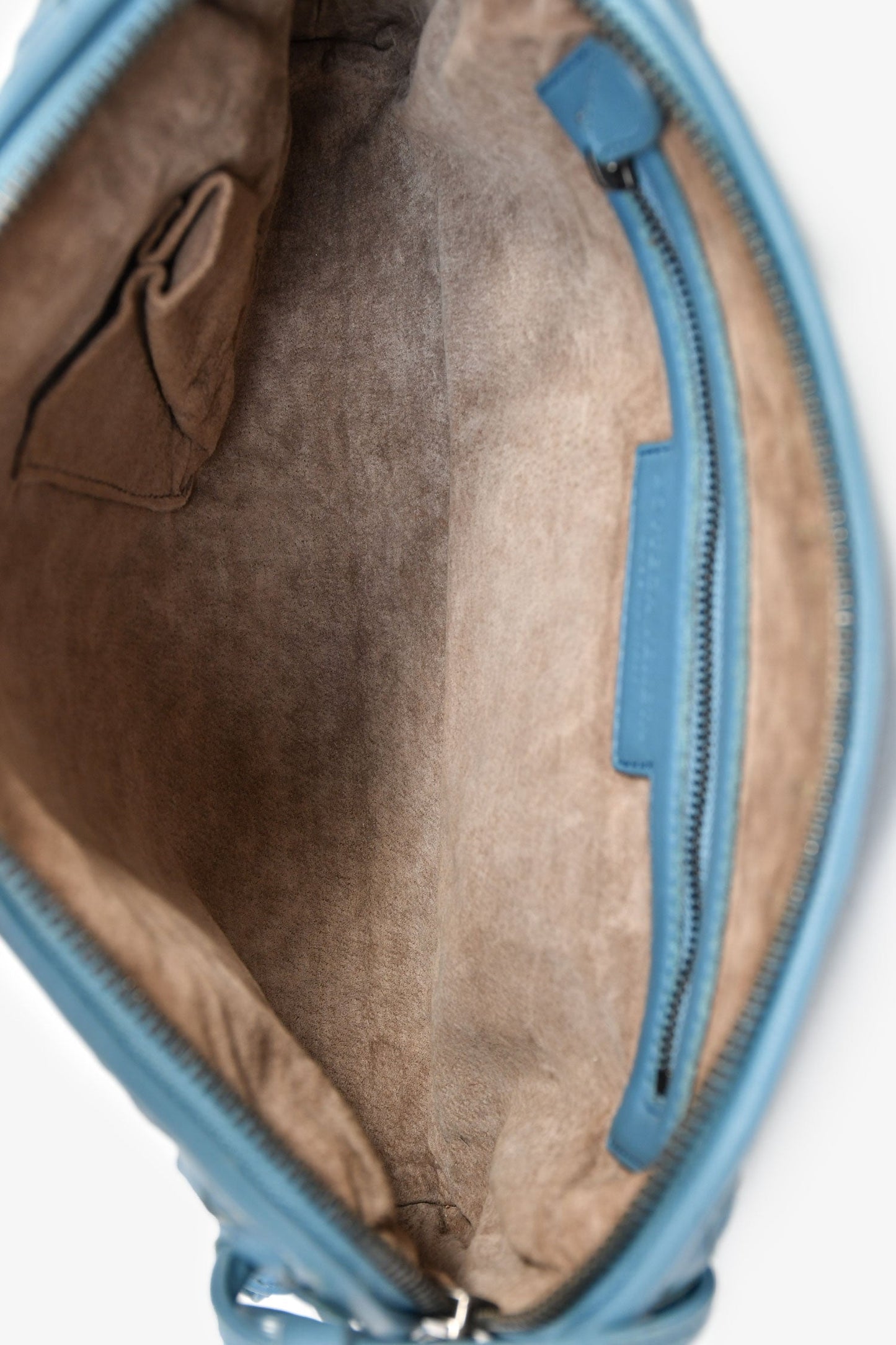 Bottega Veneta Blue Intrecciato Leather Crossbody Bag