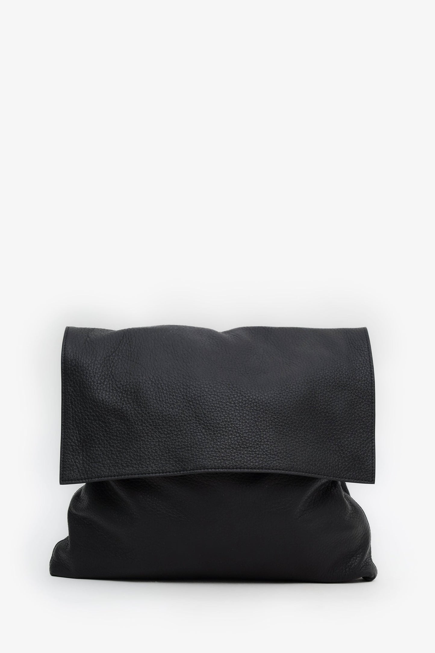 The Row Black Grained Leather Nan Shoulder Bag