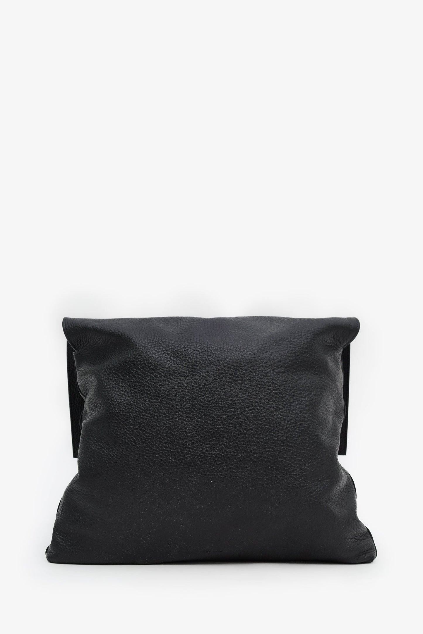 The Row Black Grained Leather Nan Shoulder Bag