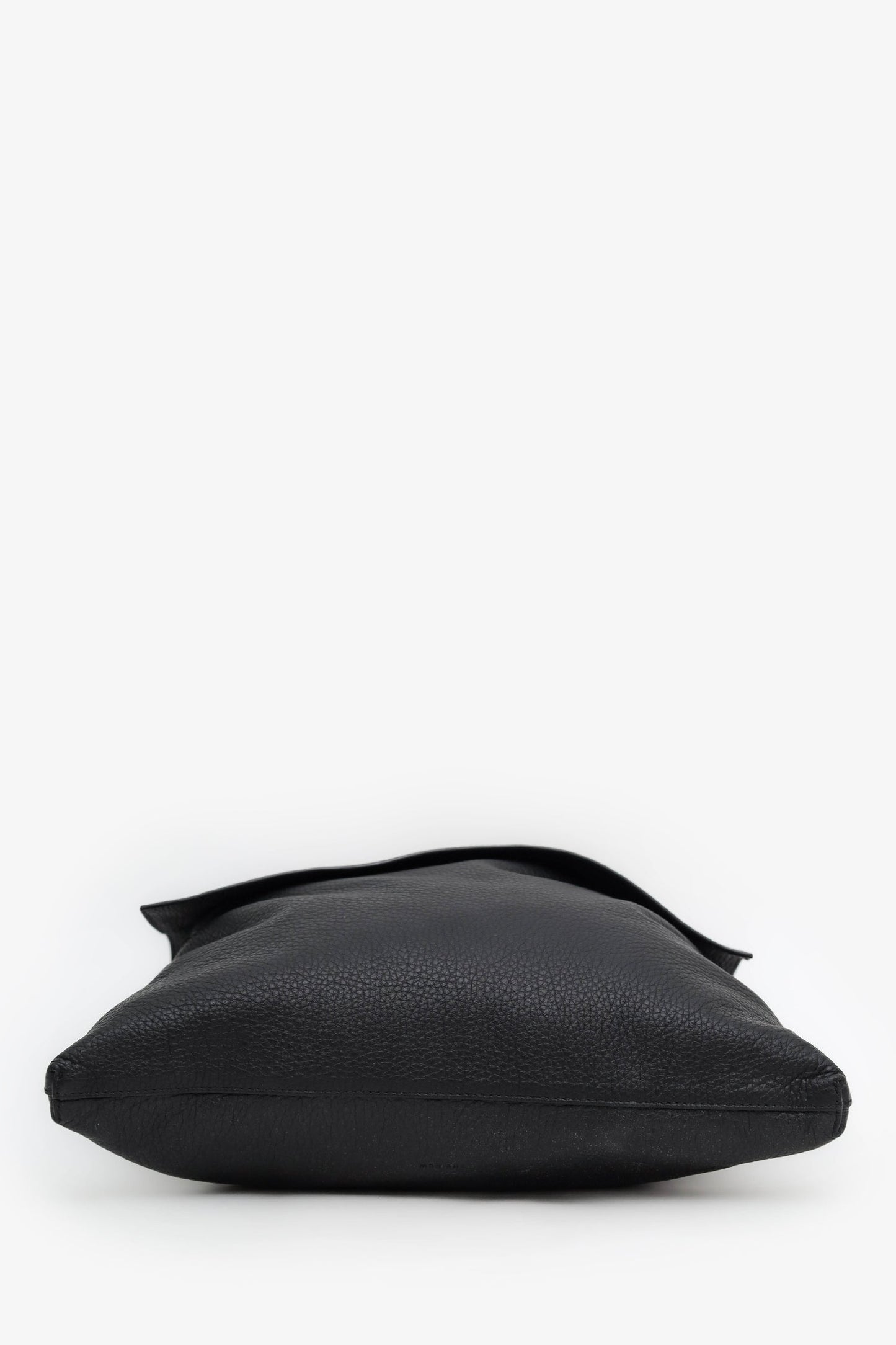 The Row Black Grained Leather Nan Shoulder Bag