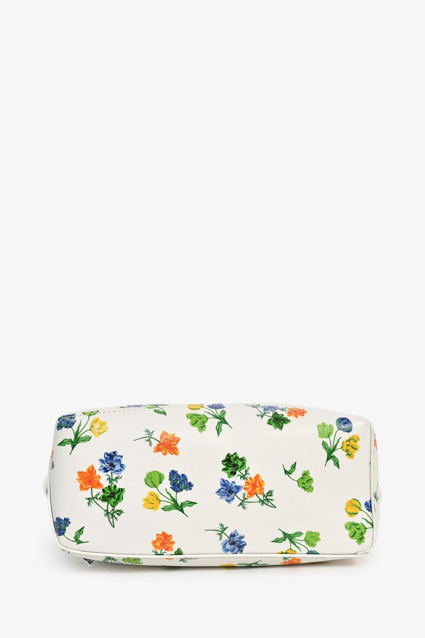 Loewe White/Multicolour Leather Small 'Flower Bianco' Puzzle Bag