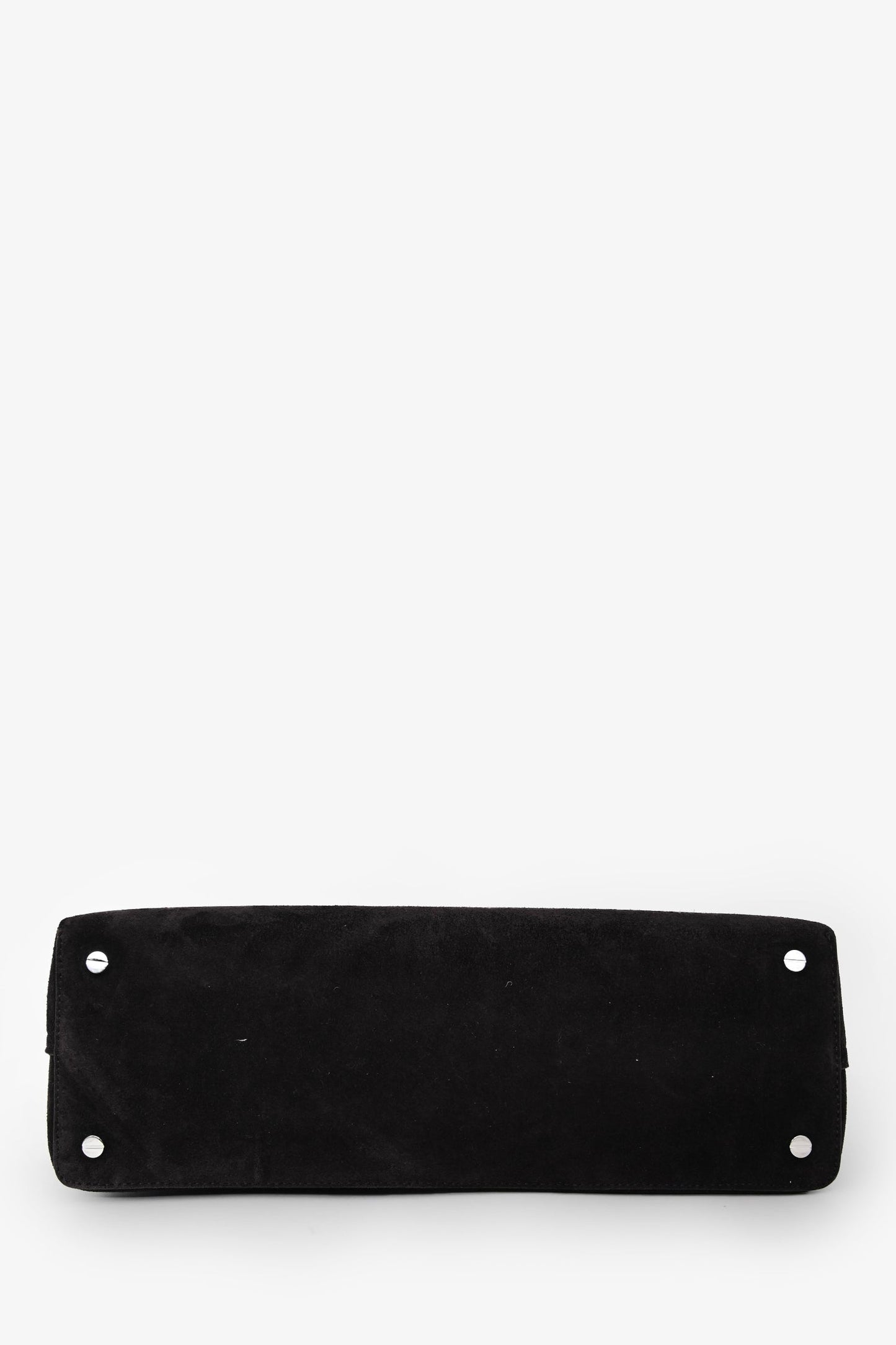 Toteme Dark Brown Suede T-Lock Top Handle Bag With Strap