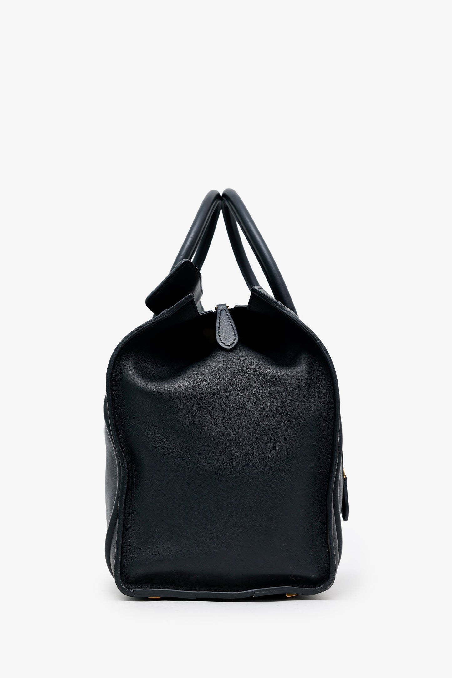 Celine Black Leather Micro Luggage Tote