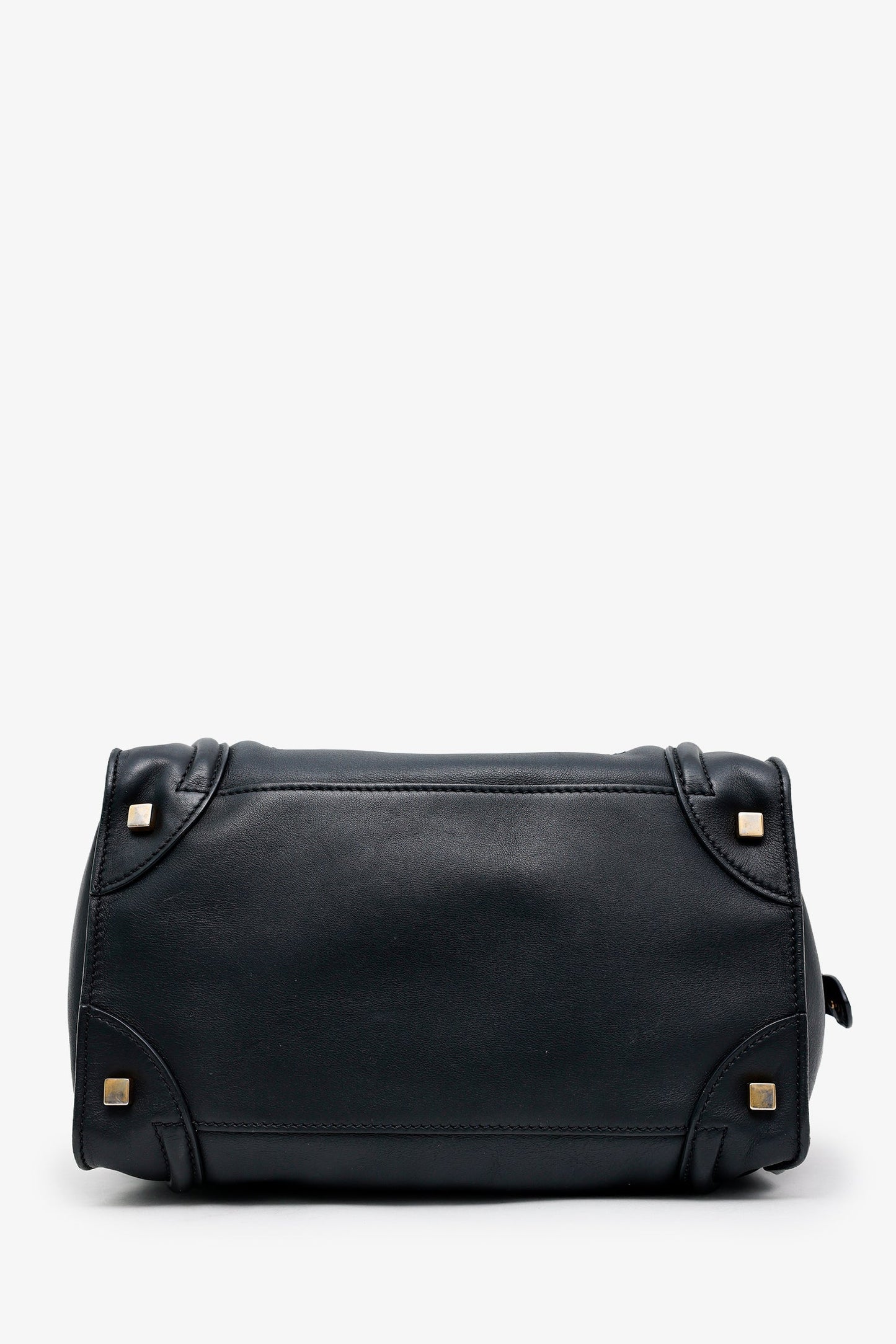 Celine Black Leather Micro Luggage Tote