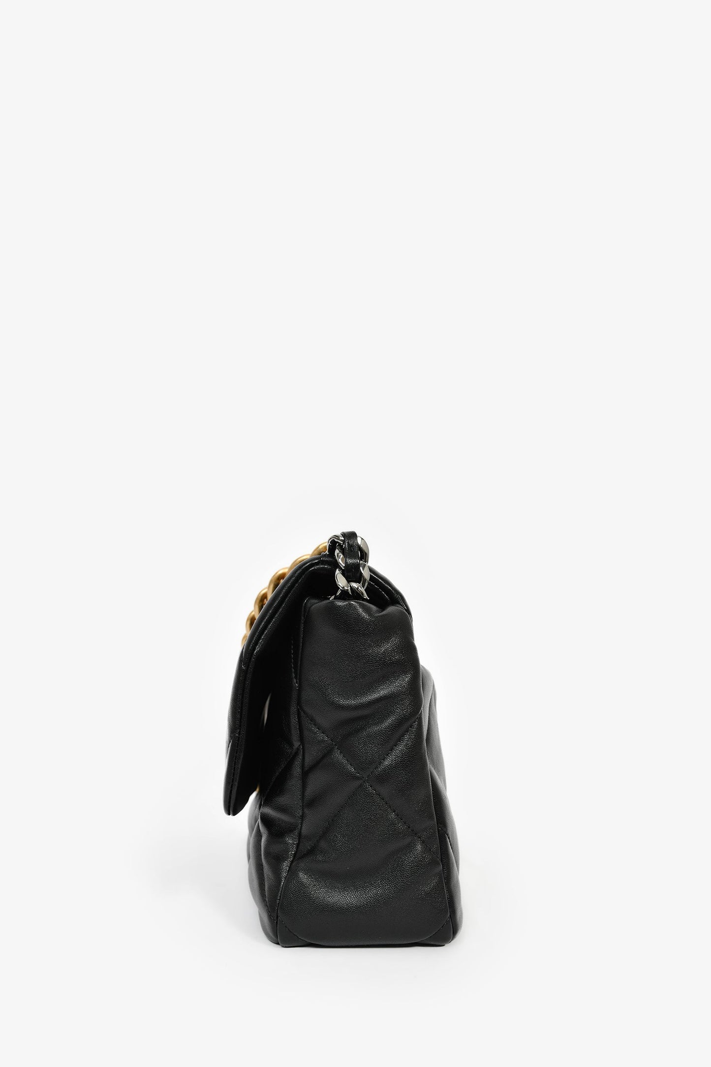 Chanel™ Black Leather Medium 19 Flap Bag