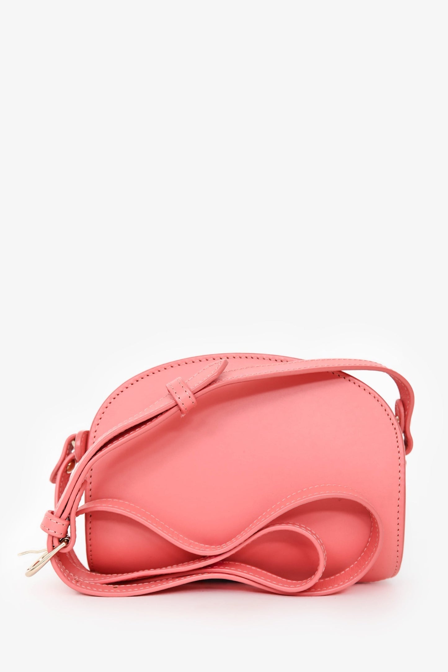A.P.C. Pink Leather Demi Lune Crossbody Bag