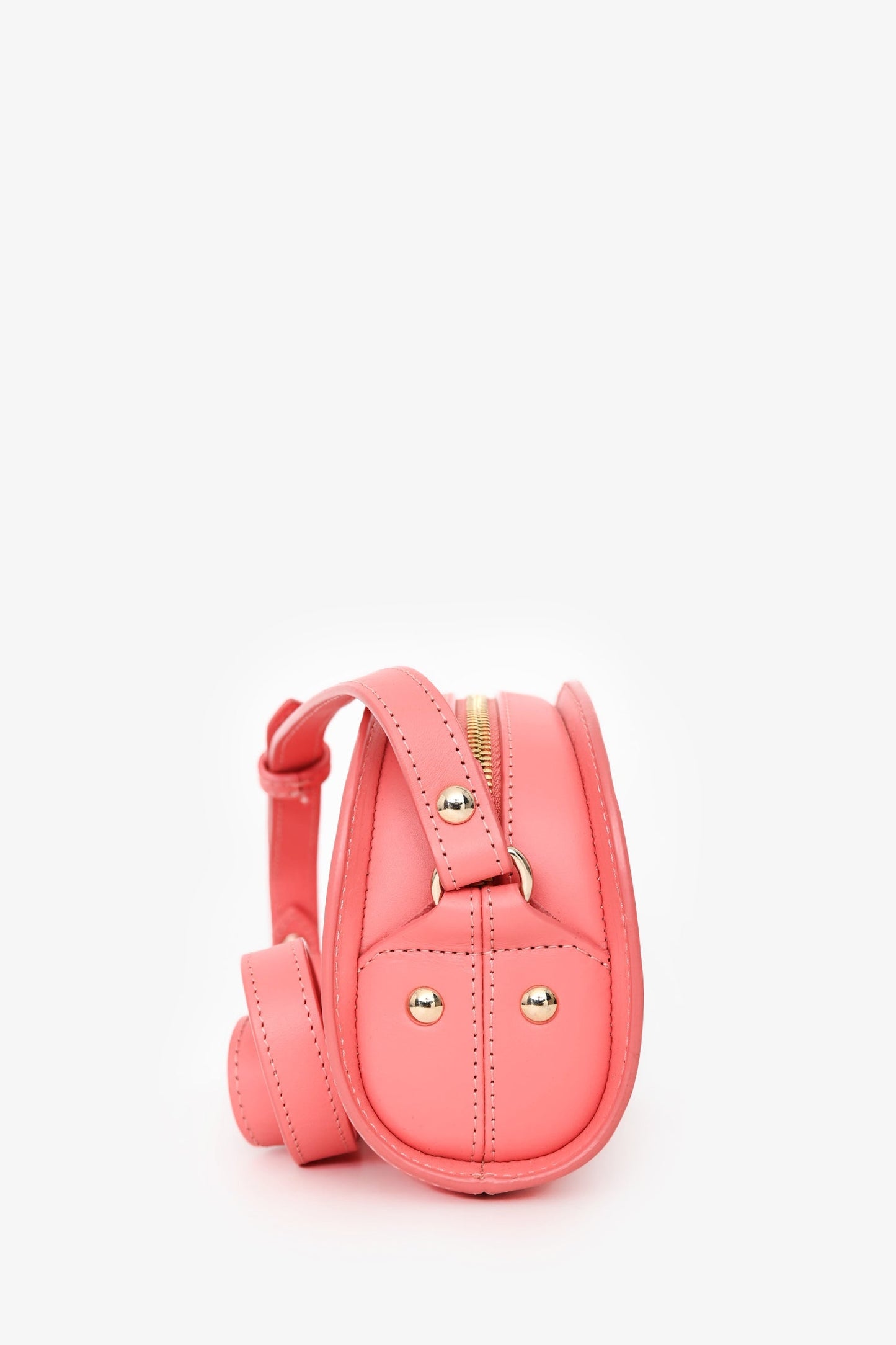 A.P.C. Pink Leather Demi Lune Crossbody Bag