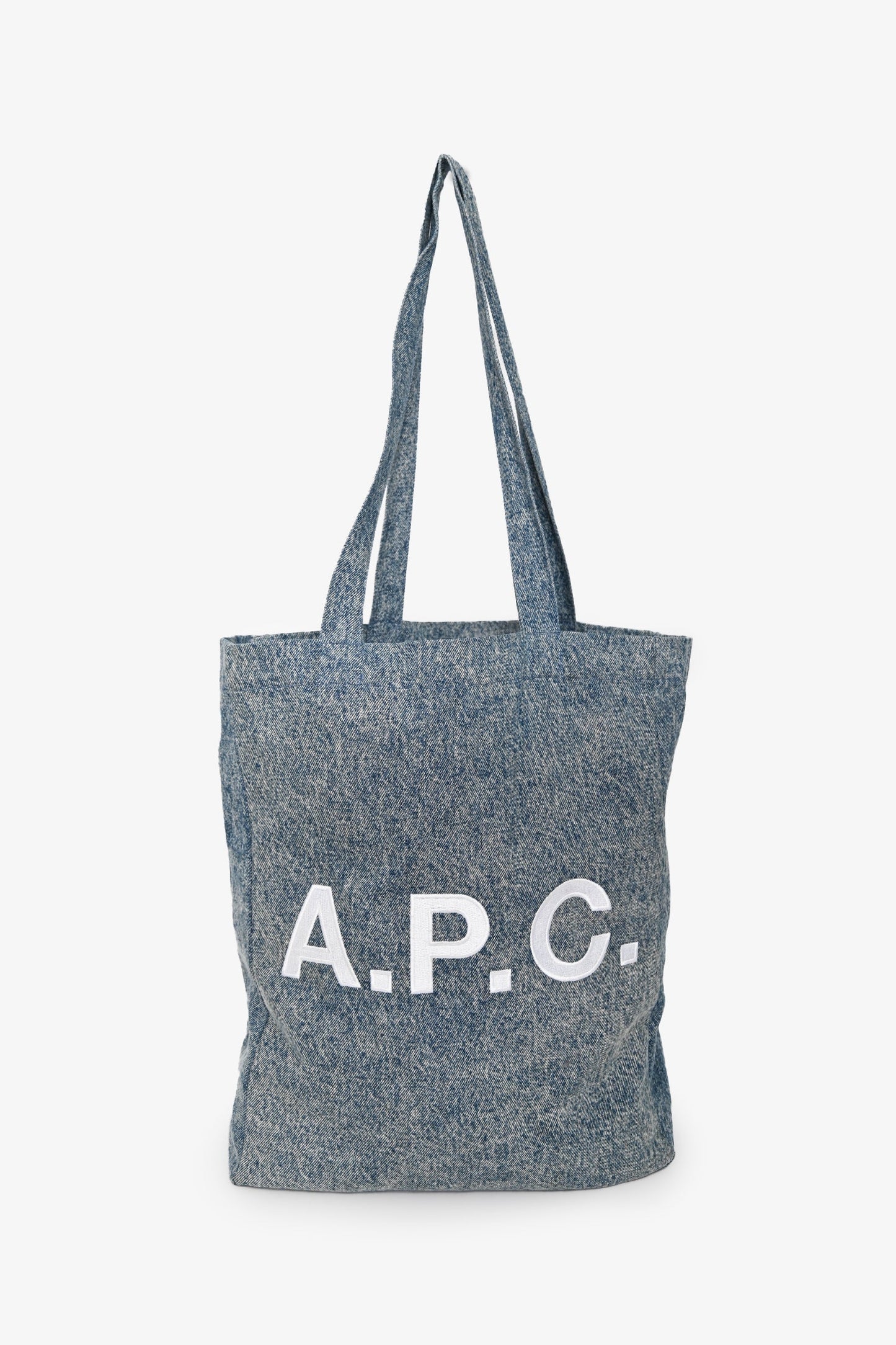 A.P.C. Blue Denim Logo Tote