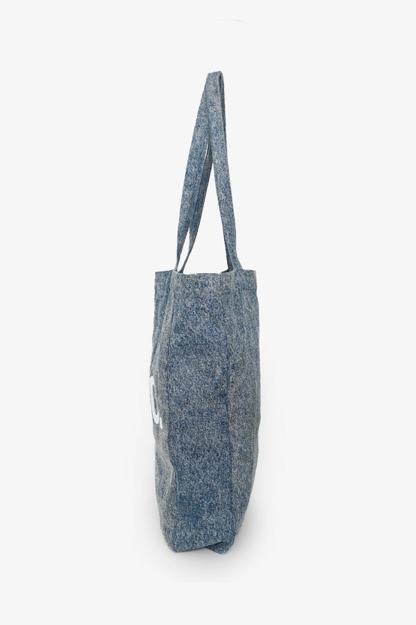 A.P.C. Blue Denim Logo Tote