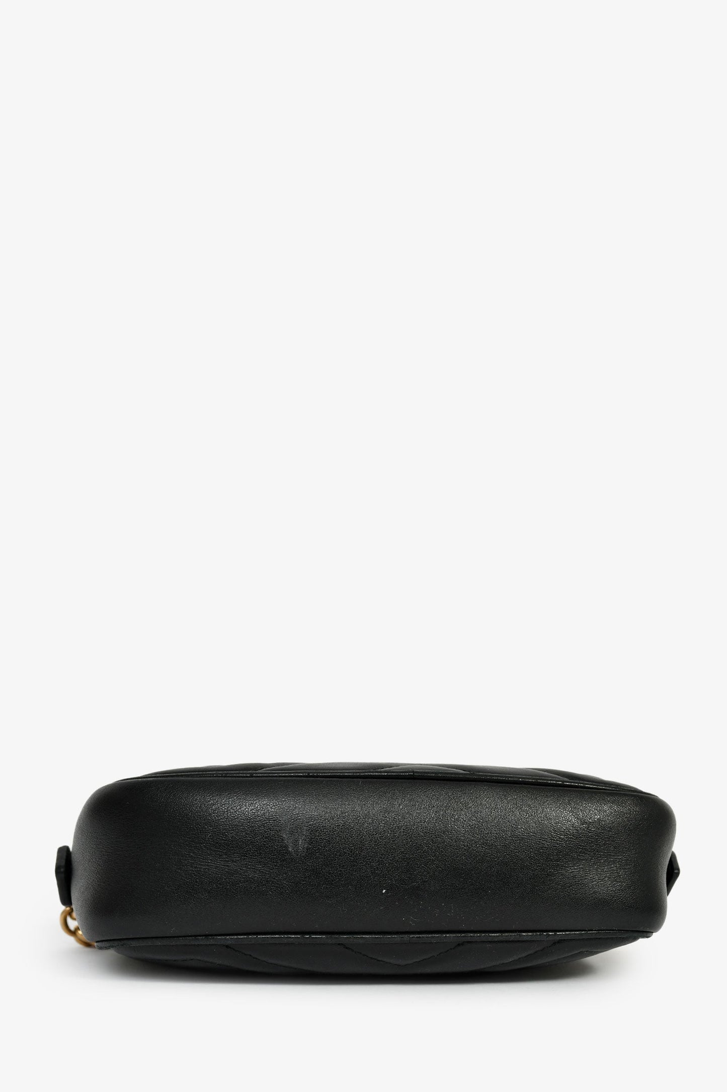 Gucci Black Leather GG Marmont Crossbody Bag