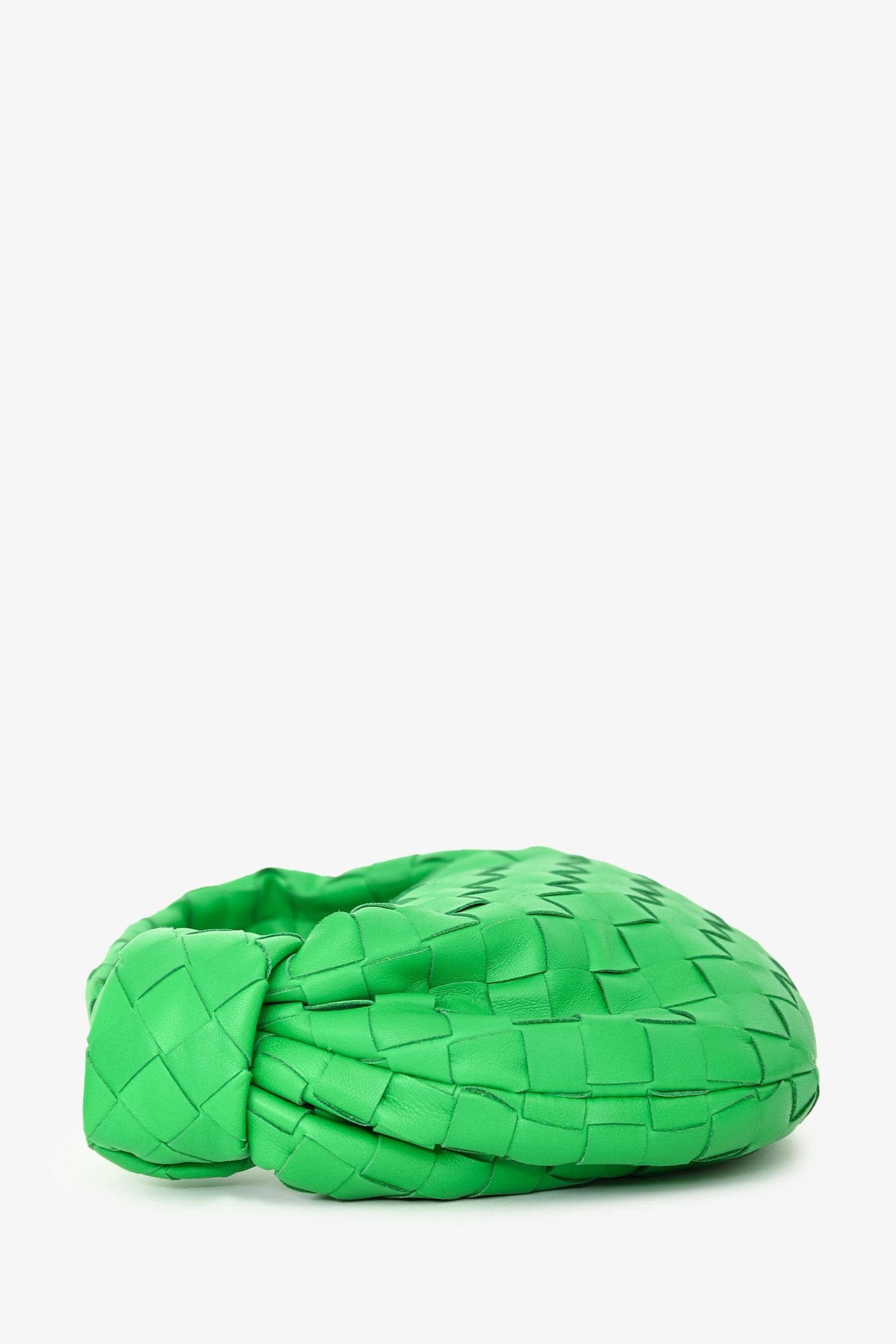 Bottega Veneta Green Leather Intrecciato Mini Jodie