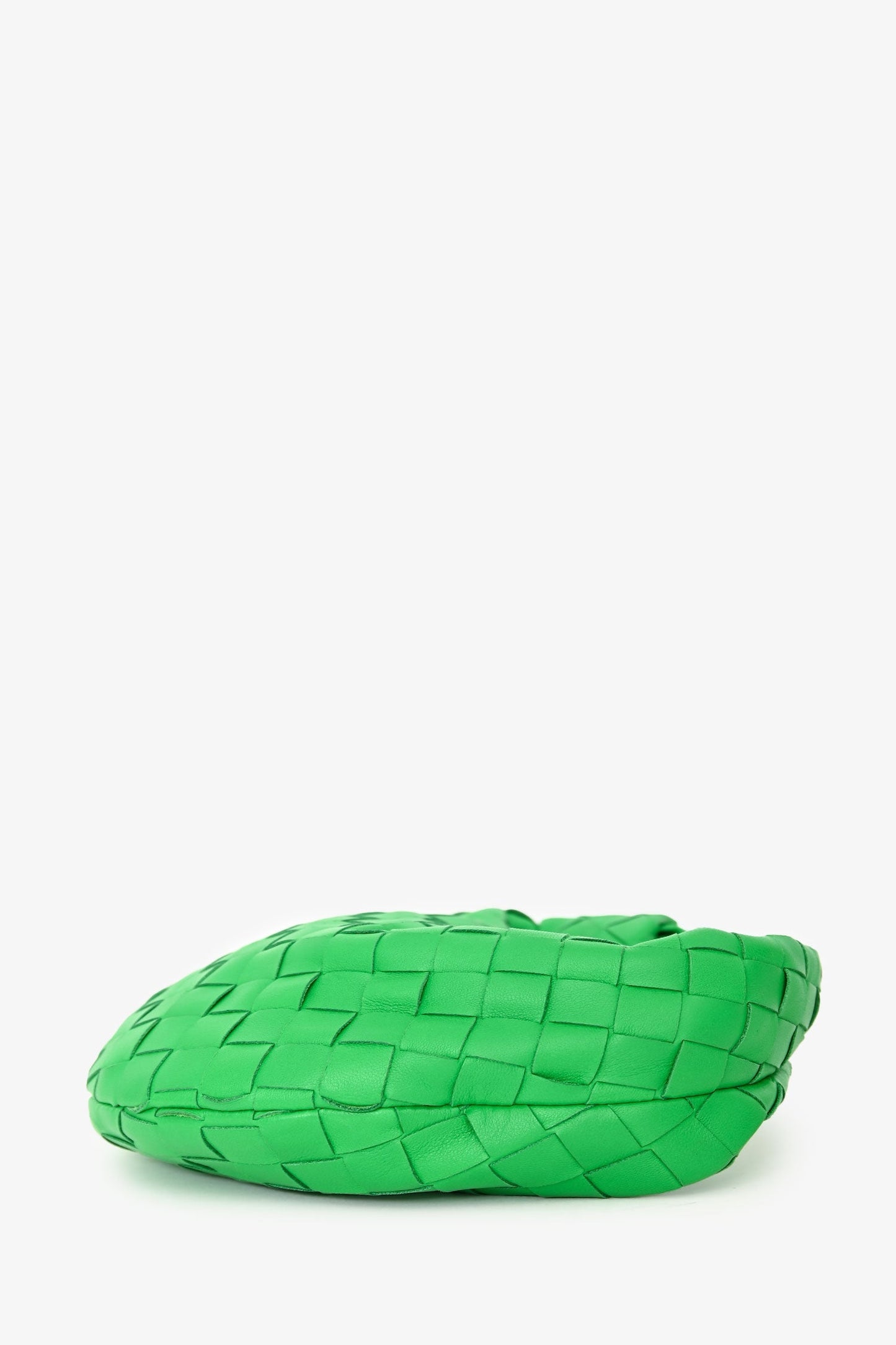 Bottega Veneta Green Leather Intrecciato Mini Jodie