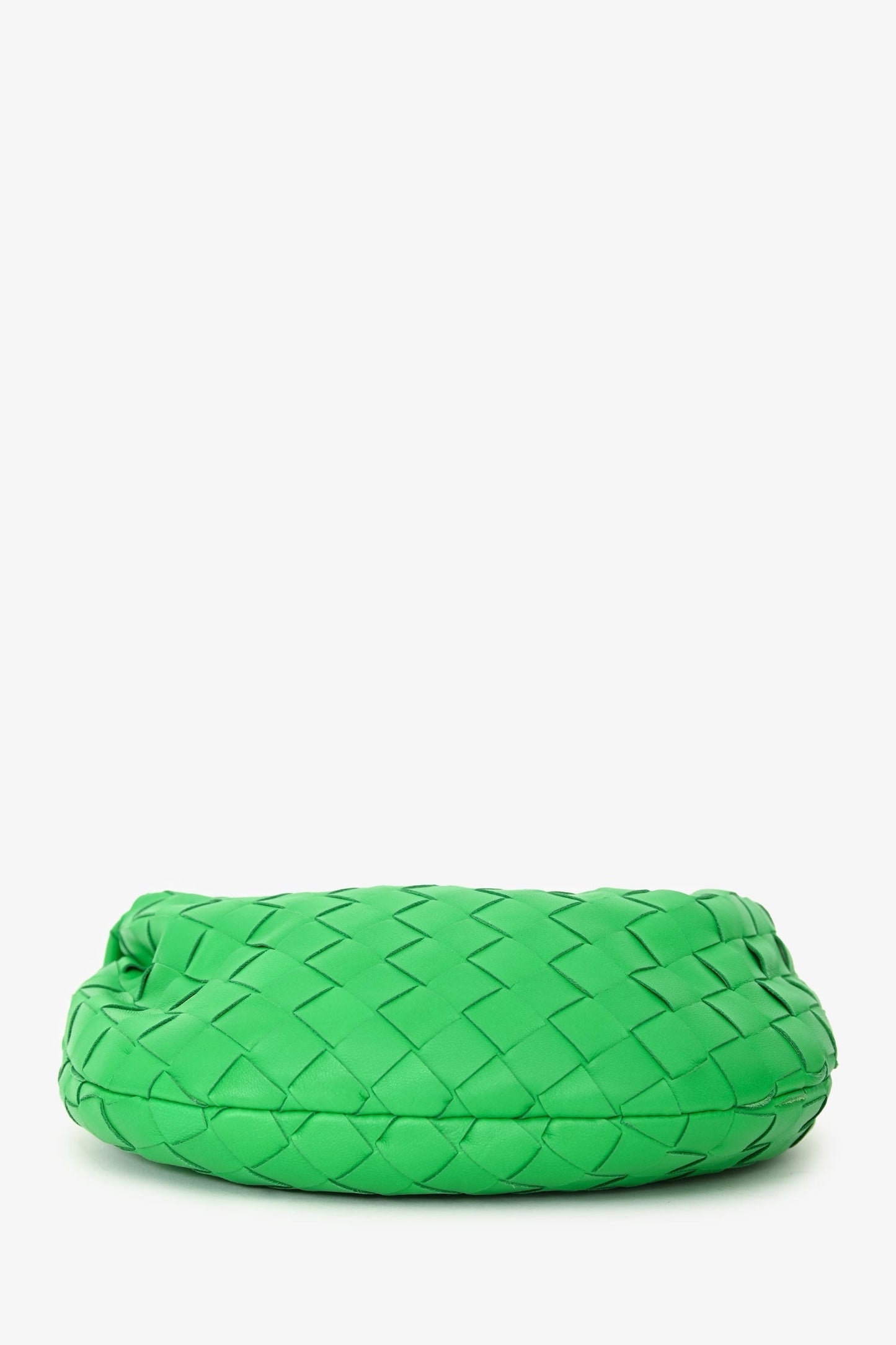 Bottega Veneta Green Leather Intrecciato Mini Jodie